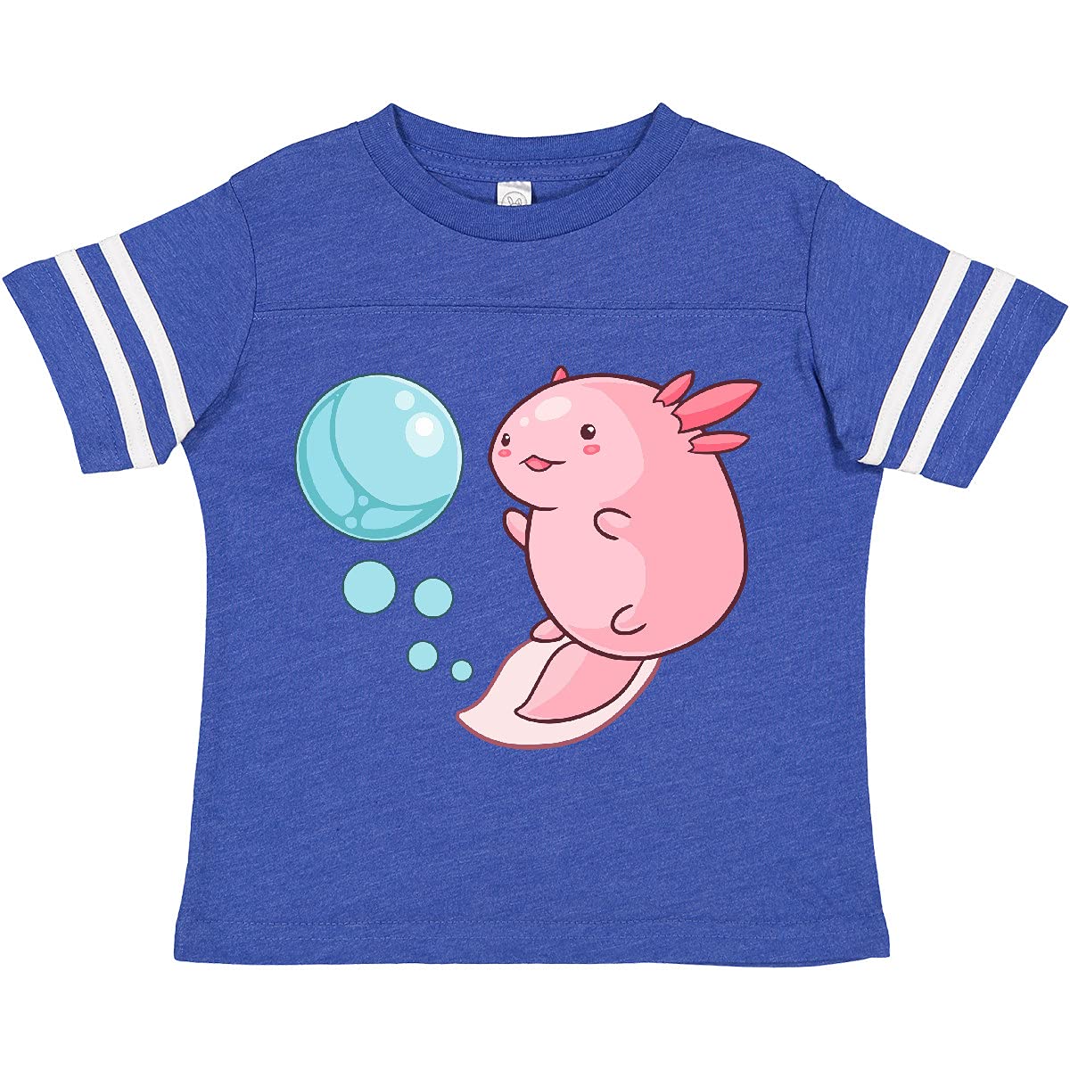 Cute Axolotl and Bubbles Heart Print Toddler T-Shirt - Soft Cotton Kids Tee for Playdates, Birthday Parties & Casual Wear