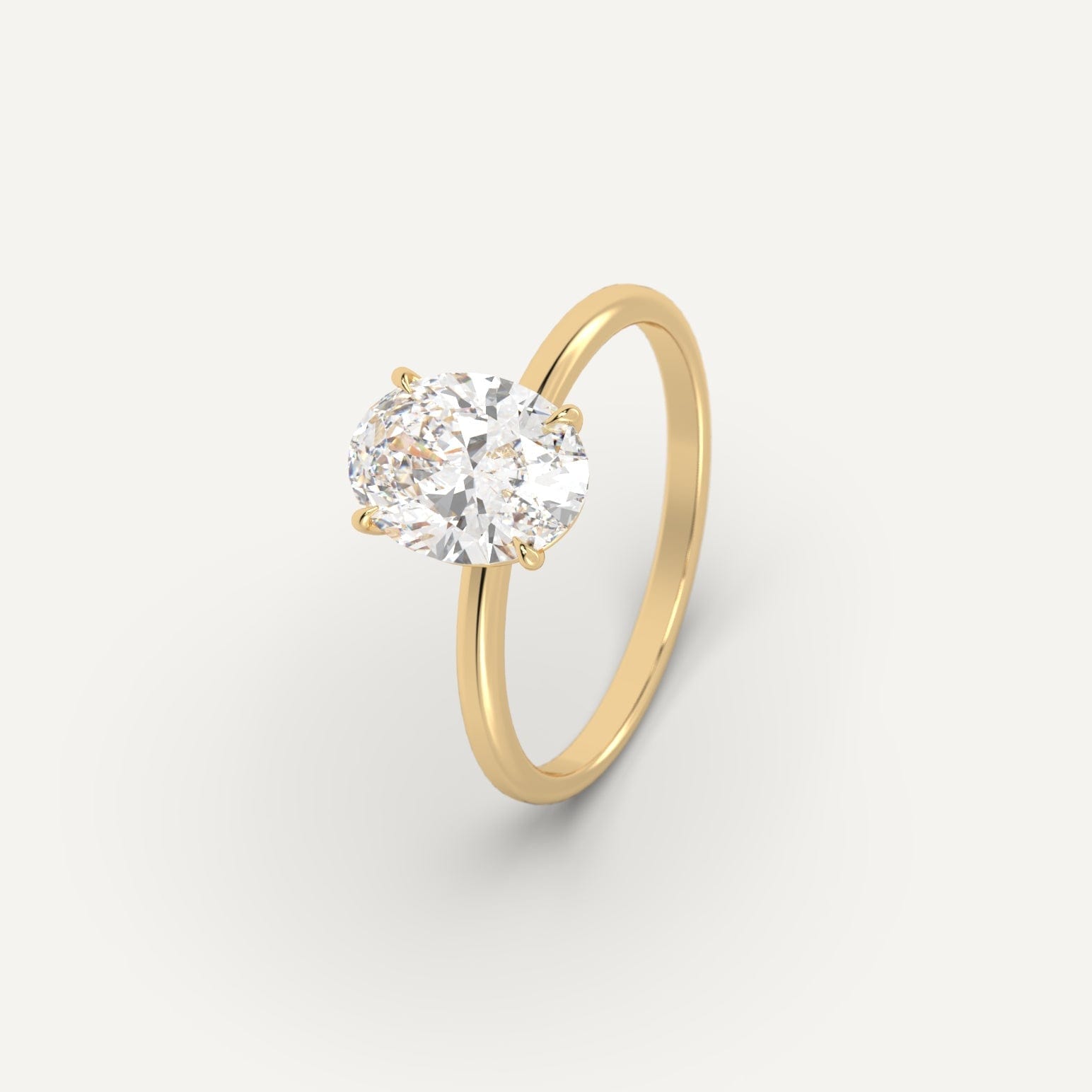 2 Carat Oval Cut Diamond Engagement Ring for Women - Elegant Wedding & Anniversary Jewelry Gift