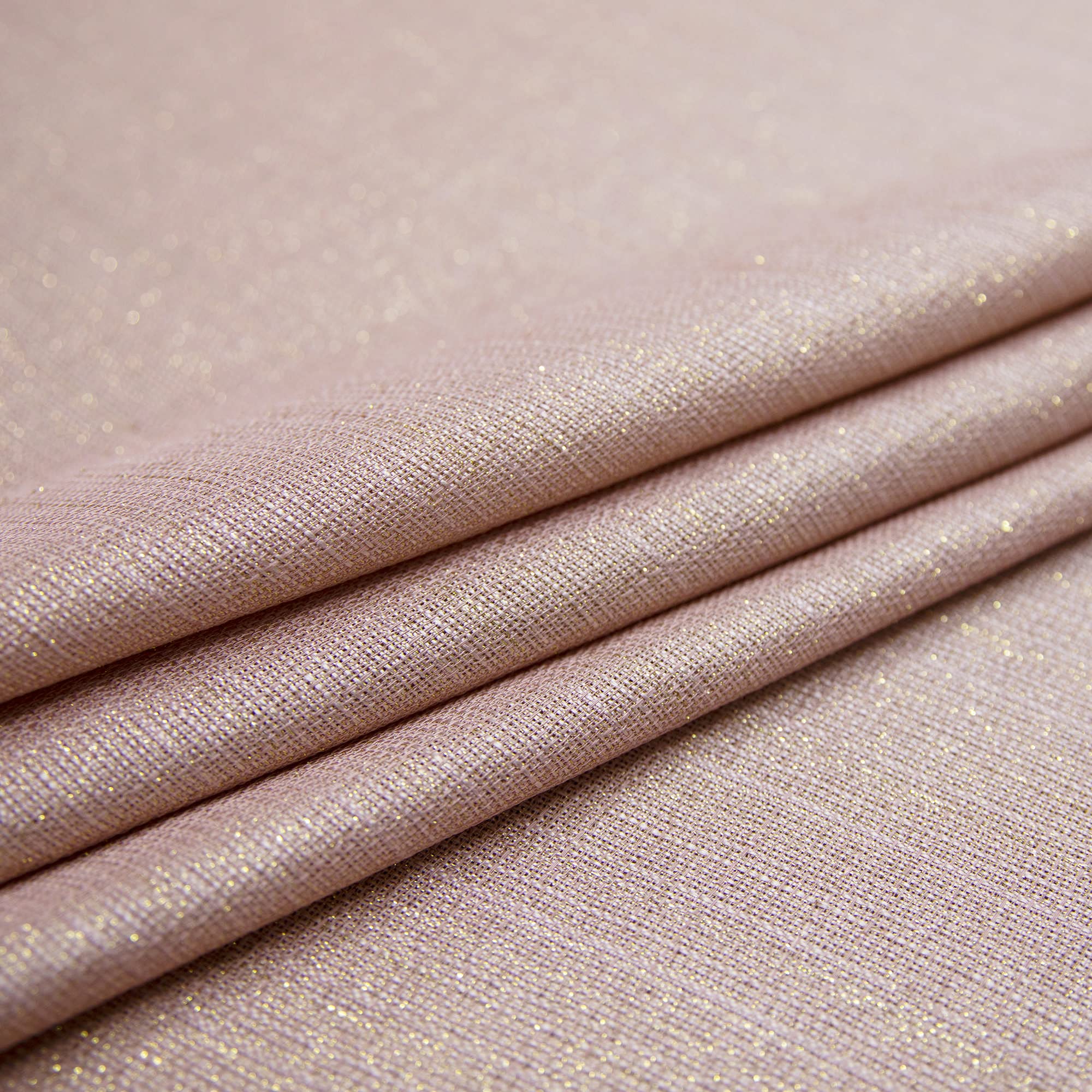 Rose Gold Sparkle Glitter Curtains for Girls Bedroom - 63 Inch Length, 2 Panels, Grommet Top, Thick Sheer Semi-Privacy - Blush Pink Shimmer Drapes for Nursery, Teen Room & Baby Decor (52x63 Inches) - Perfect for Bedroom, Living Room & Window Treatments