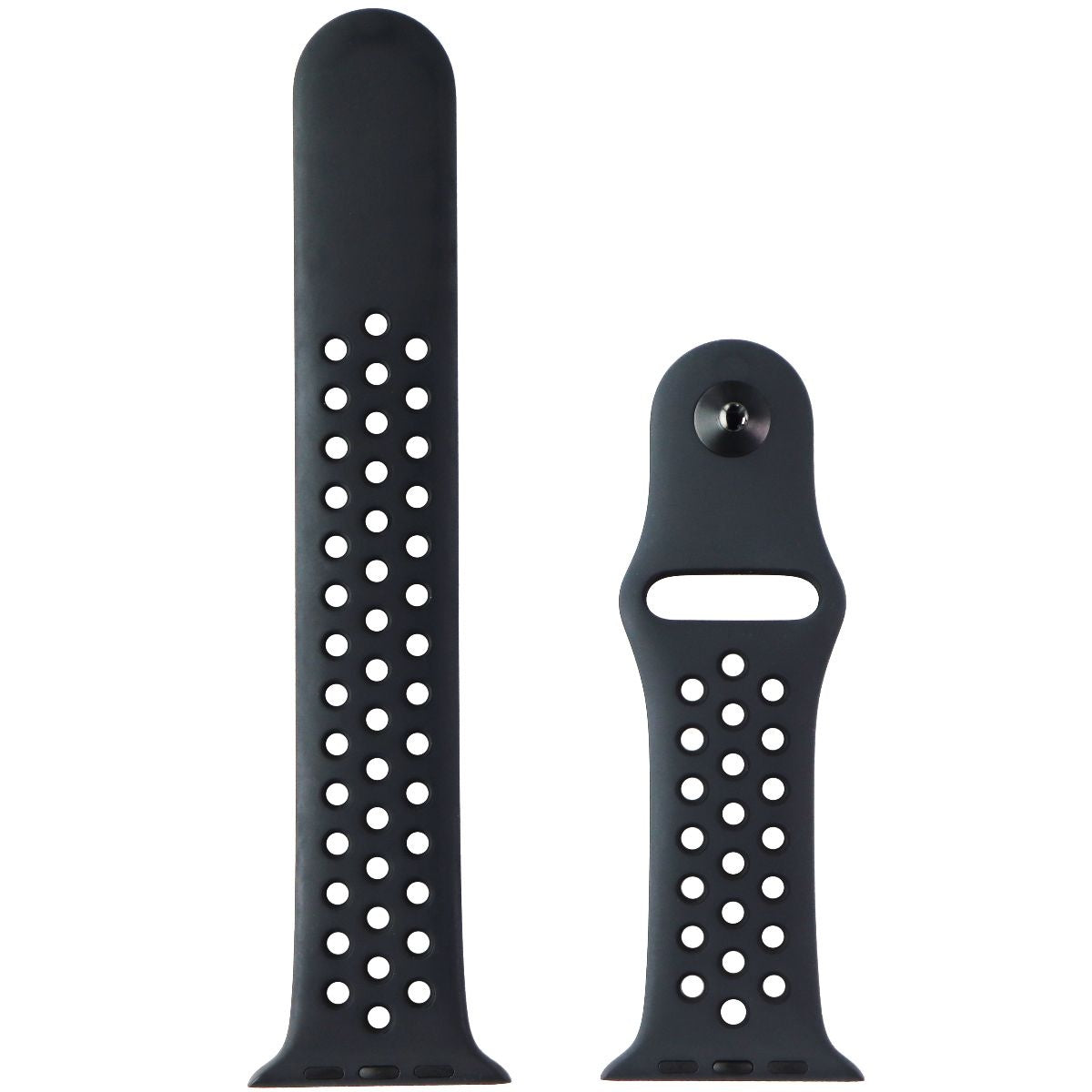 Apple Watch 45mm Nike Sport Band - Compatible with 42mm/44mm/45mm Apple Watch - Anthracite/Black (M/L) - Perfect for Running, Workouts & Active Lifestyles