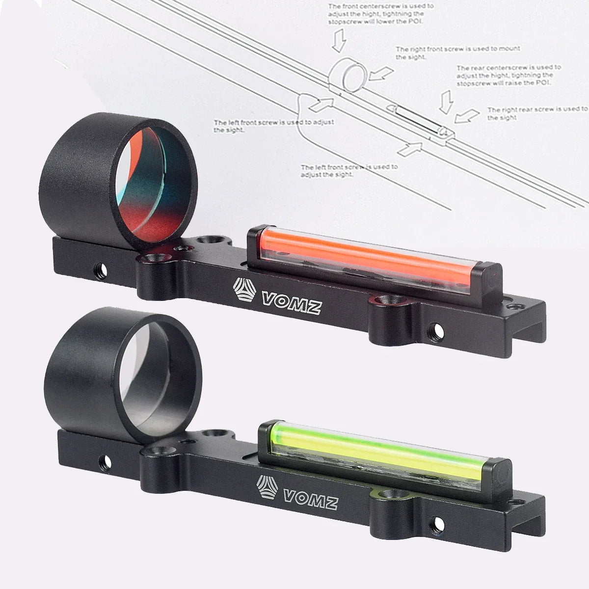 Tactical 1x28 Red Dot Sight with Green Fiber Optic | 11mm Rail Mount for Shotgun, AK47, AR15 | Hunting & Shooting Accessories | Perfect for Outdoor Adventures, Target Practice & Home Defense