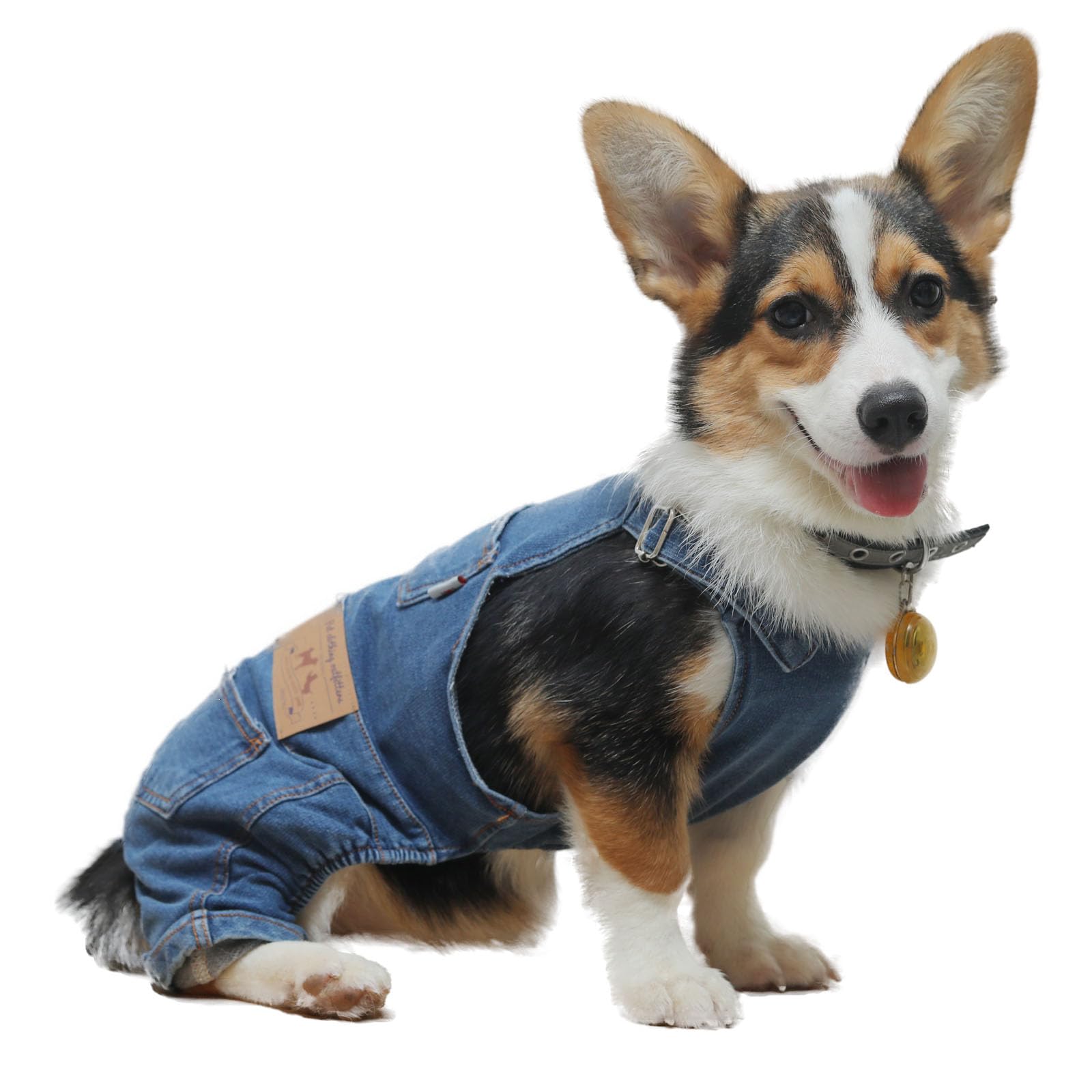 Dog Denim Jumpsuit Overalls for Small Dogs - Puppy Costume & Fashion for Daily Walks