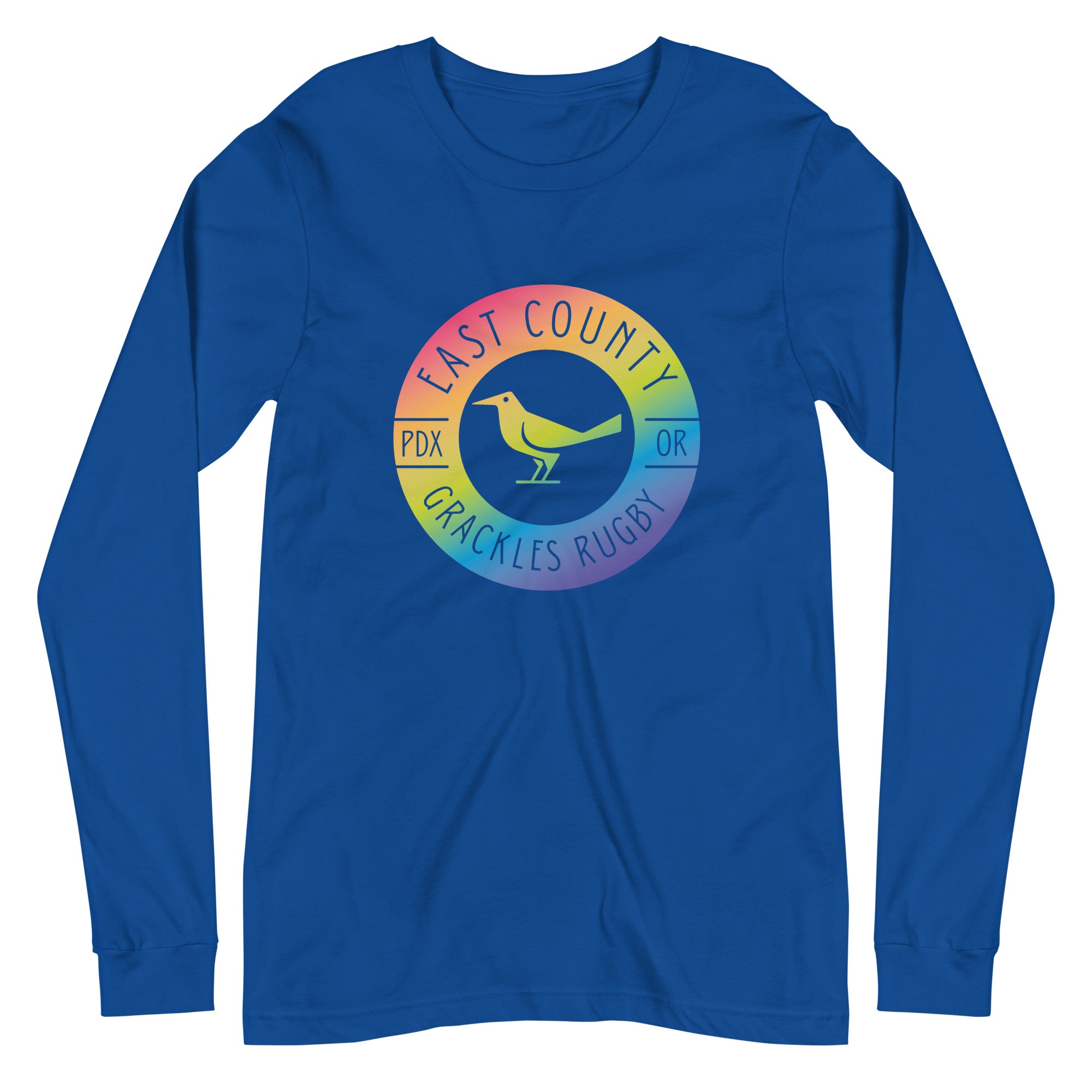 East Co. Grackles Long Sleeve Social T-Shirt - Trendy Graphic Tee for Men & Women - Perfect for Casual Wear, Street Style & Social Events