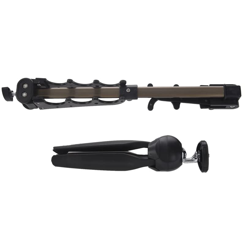 Robots Master Leo Adjustable Carp Ice Fishing Rod Stand Holder - Heavy Duty Tripod Bracket for Ice Fishing Poles - Durable Black Fishing Accessory for Ice Anglers & Winter Fishing Enthusiasts