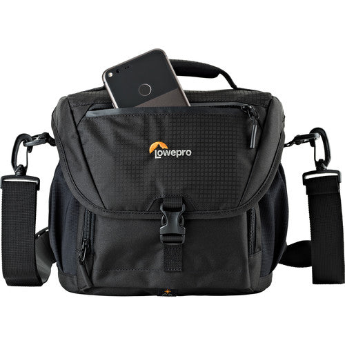 Lowepro Nova 170 AW II DSLR Camera Shoulder Bag - Waterproof Black Camera Case for Photographers - Perfect for Travel, Hiking & Outdoor Photography