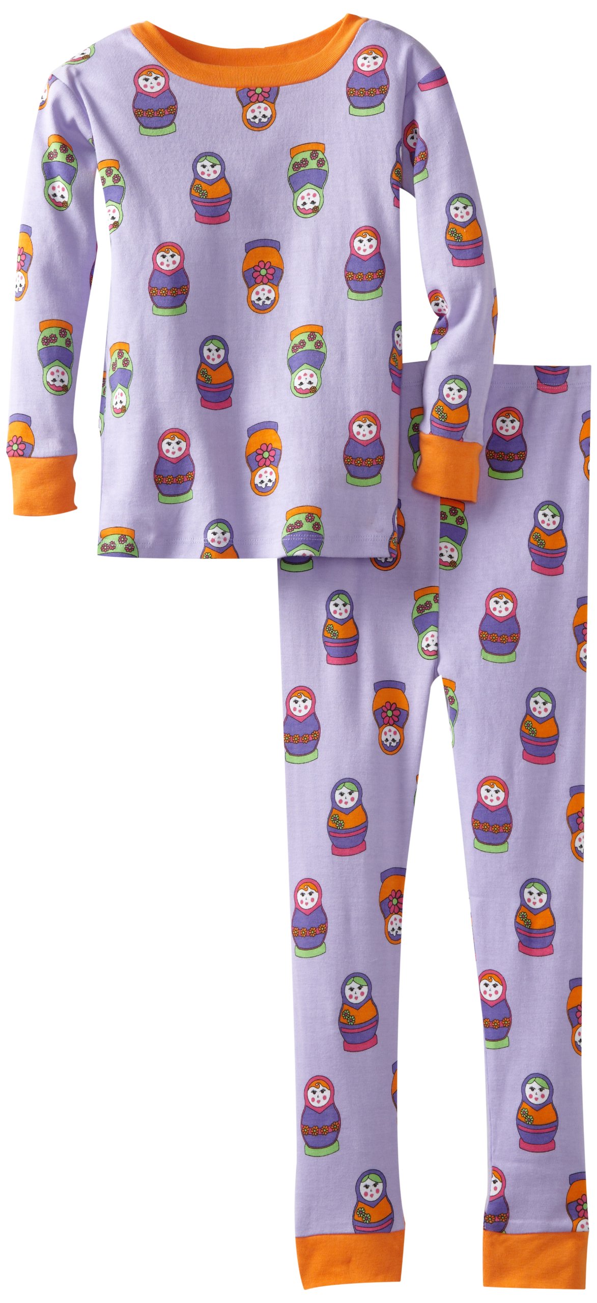 Organic Cotton Nesting Dolls Pajama Set for Little Girls - Soft & Comfortable Sleepwear for Bedtime & Lounging