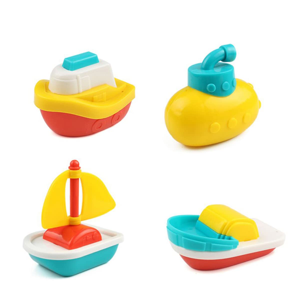 HEMOTON 8-Piece Boat Bath Toys Set for Toddlers & Kids - Fun Floating Bathtub Boats for Boys & Girls - Perfect for Bath Time Play, Pool Parties & Water Play Activities