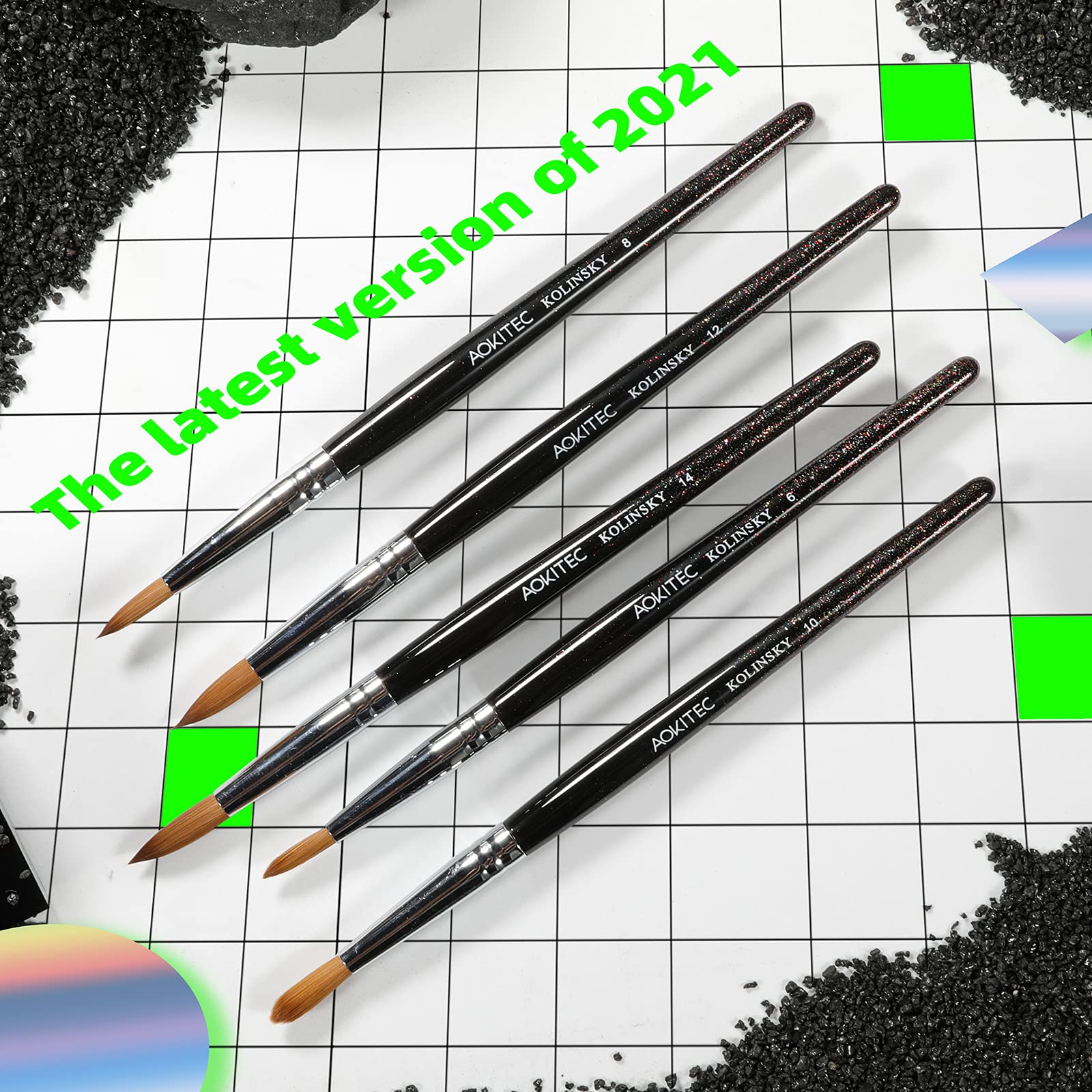 Premium Kolinsky Acrylic Nail Brush #12 - Professional Oval Nail Art Brush for Acrylic Powder Application | Perfect for Salon Manicures, DIY Nail Extensions & Gel Polish Designs
