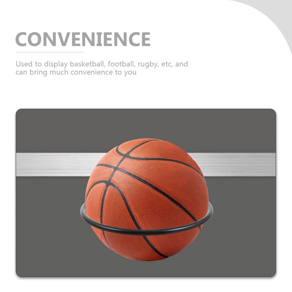 2pcs Metal Ball Rack - Wall Mount Basketball & Volleyball Holder for Sports & Fitness