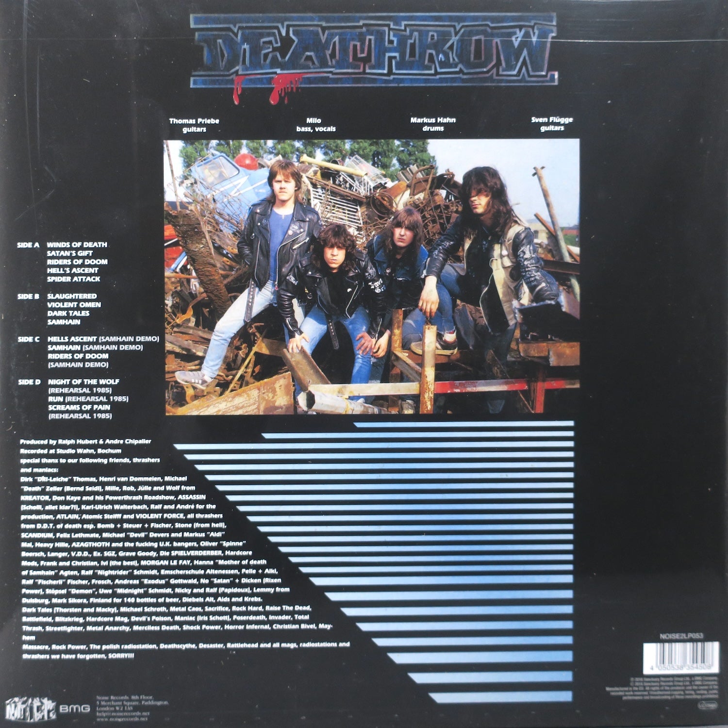 DEATHROW 'Riders Of Doom' BLUE Vinyl 2LP (1986 Thrash Metal Album) - Limited Edition Collector's Item for Music Enthusiasts & Vinyl Lovers