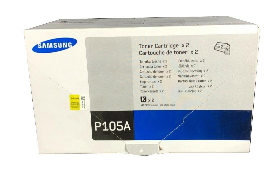 Original Samsung MLT-P105A Black Toner Cartridge - Compatible with Select Samsung Printers | High Yield 5000 Pages | Ideal for Home Office & Small Business Printing Needs