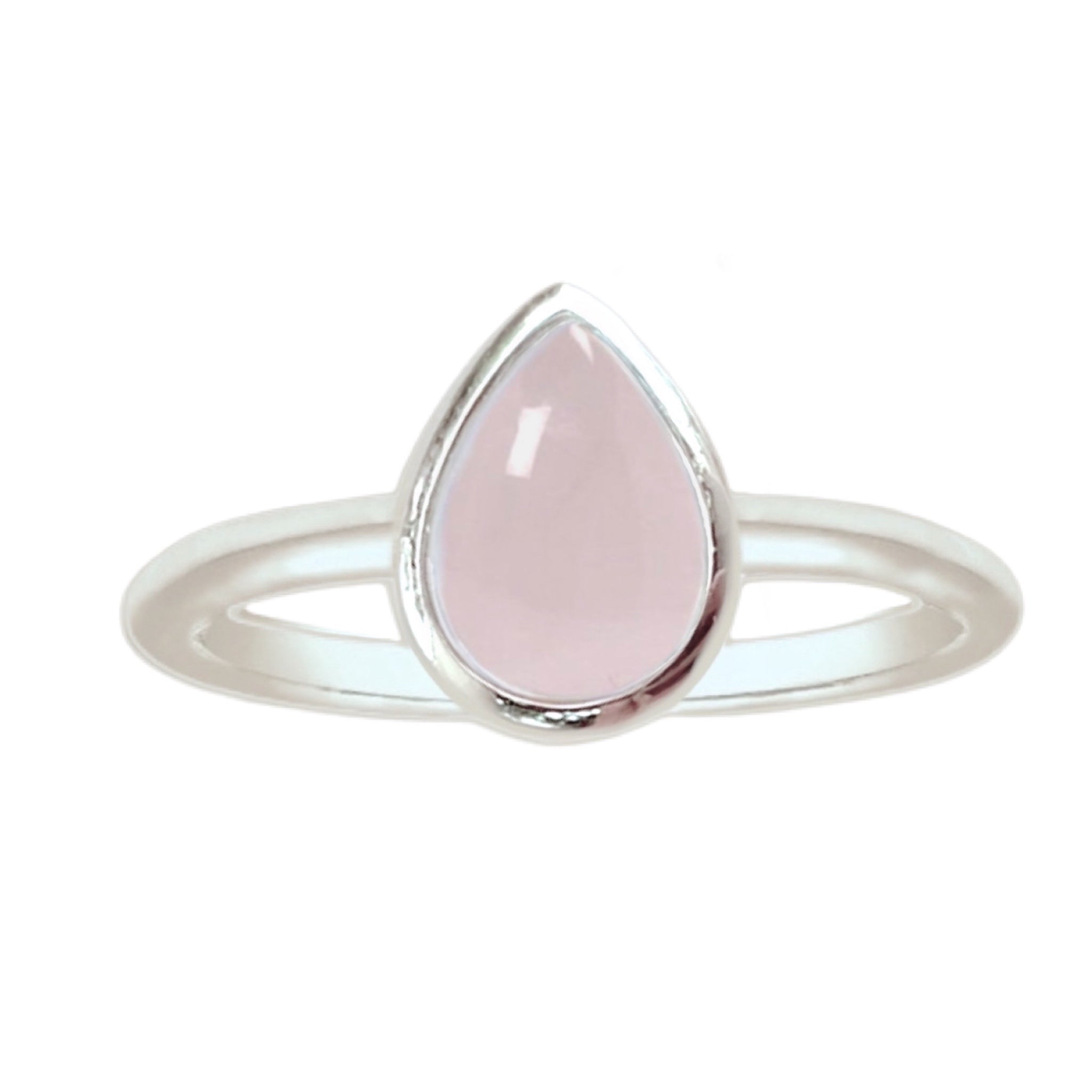 Laihas Mini Tearing Spirit Rose Quartz Ring for Women - Dainty Healing Crystal Jewelry - Perfect for Meditation, Yoga & Spiritual Gifts