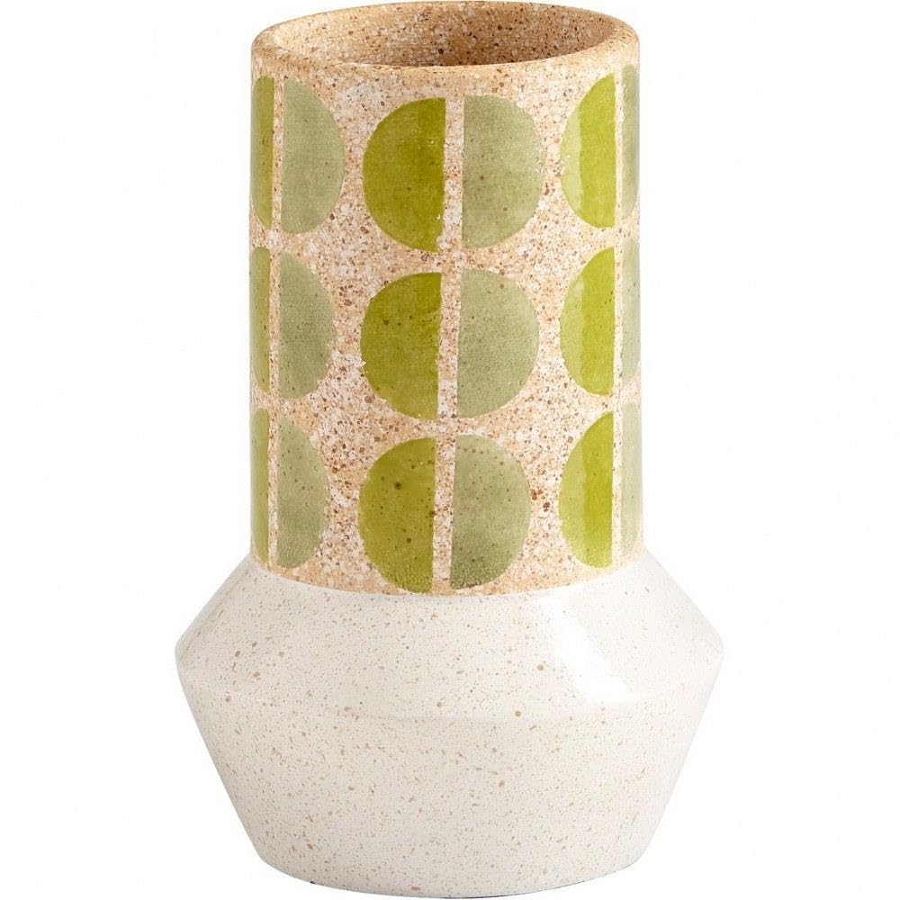 Spruce Ceramic Vase - 6 Inches Wide x 9 Inches Tall - Elegant Home Decor for Living Room, Dining Table & Wedding Centerpieces