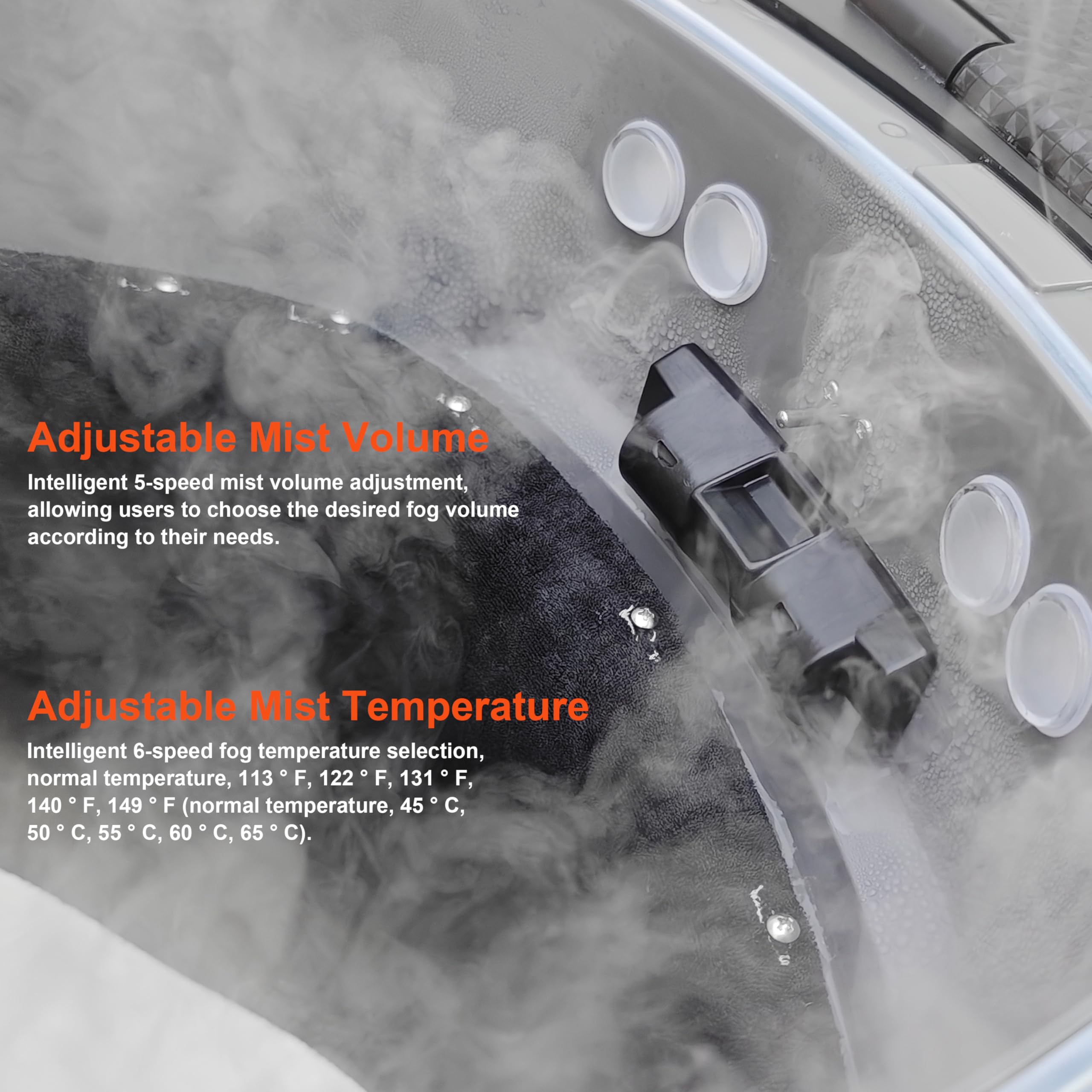 Professional Salon Hair Steamer with O3 Ozone & Red/Blue Light Therapy - Scalp Treatment for Perm, Dye & Black Hair Care - Portable Hooded SPA with Wheels (Model ET1408B) - Perfect for Home Salon, Barber Shop & Hair Treatment Clinics