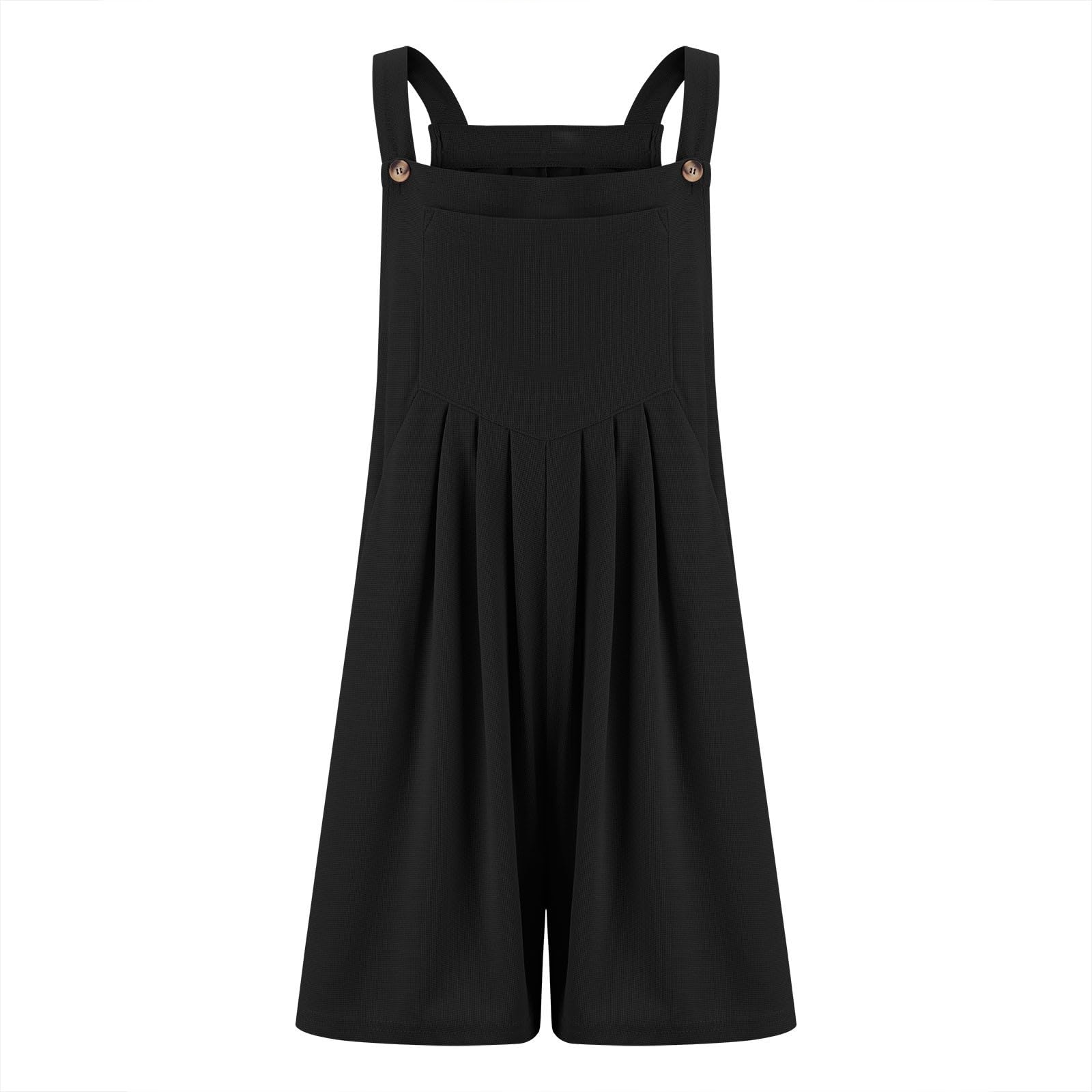 Women's Summer Casual Waffle Knit Short Overalls - Adjustable Strap Jumpsuit & Romper for Outdoor Activities, Beach Wear, and Everyday Comfort