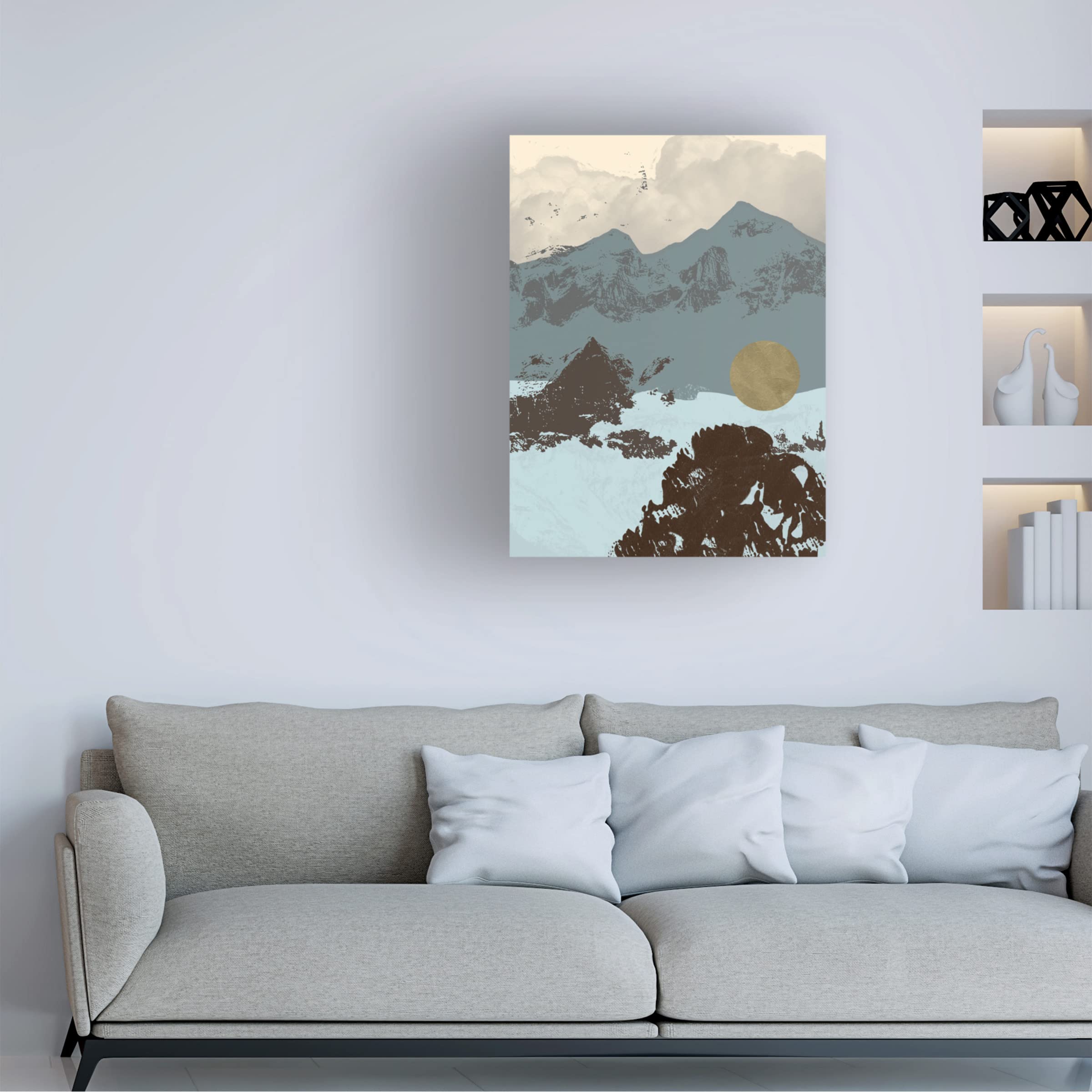 Jacob Green Pop Art Mountain II Canvas Wall Art Print - 35x47 Inches, Modern Home Decor for Living Room, Bedroom & Office