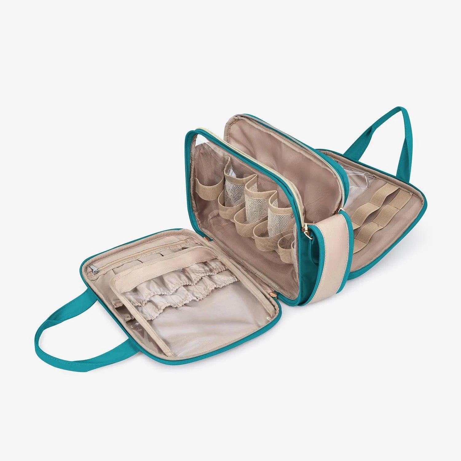Waterproof Travel Makeup Organizer Bag - Portable Cosmetic Case for Women, Perfect for Airplane Carry-on & Vacation Essentials Storage
