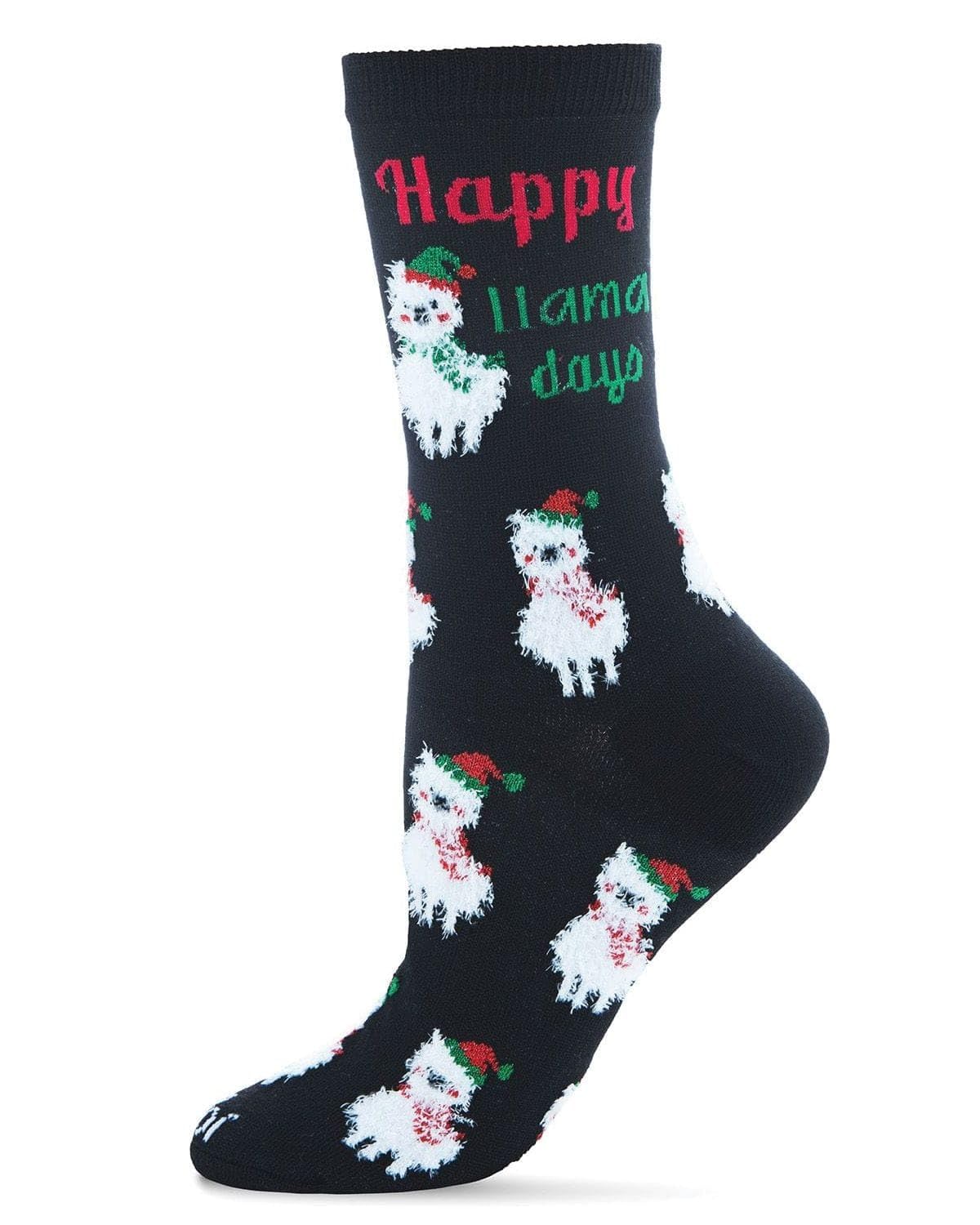 Happy Llama Days Novelty Christmas Socks for Women - Fun Holiday Gift & Cozy Winter Socks for Parties, Stocking Stuffers & Festive Outfits