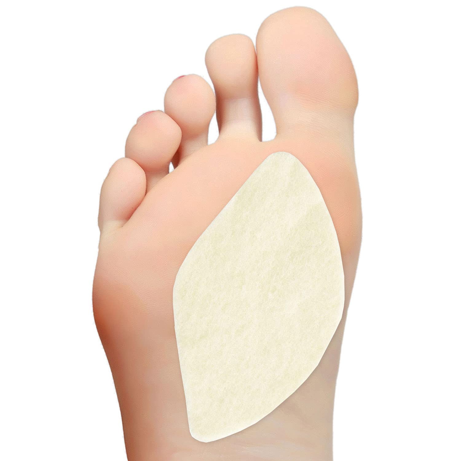 Steins Felt Metatarsal Pads - 100 Count Adhesive Foot Cushions for Ball of Foot Pain Relief | 1/4