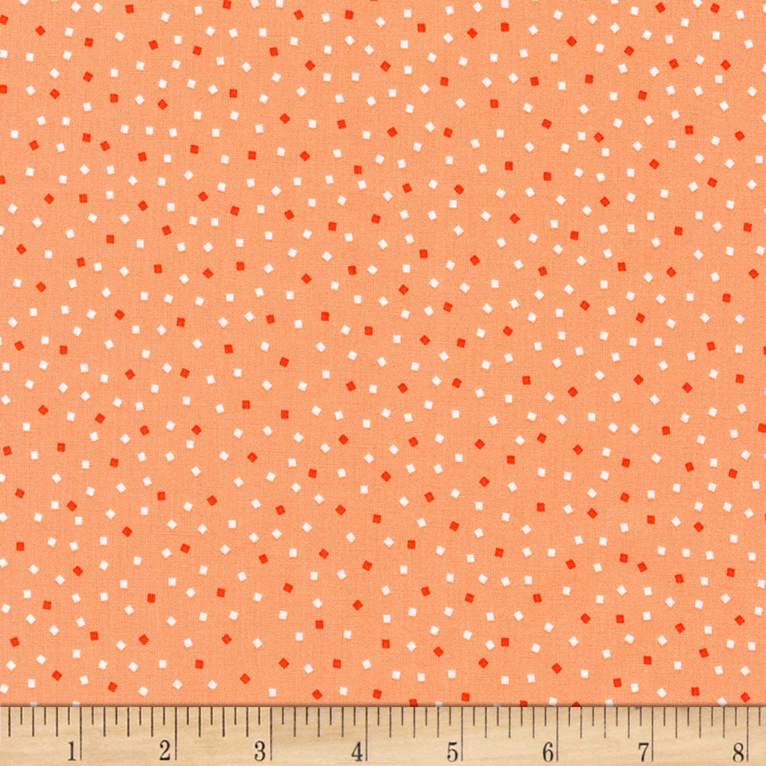 Robert Kaufman Darlene Zimmerman Penny's Dollhouse Quilt Fabric - Mango Color - Premium Cotton Quilting Material by The Yard for DIY Quilts, Home Decor & Craft Projects