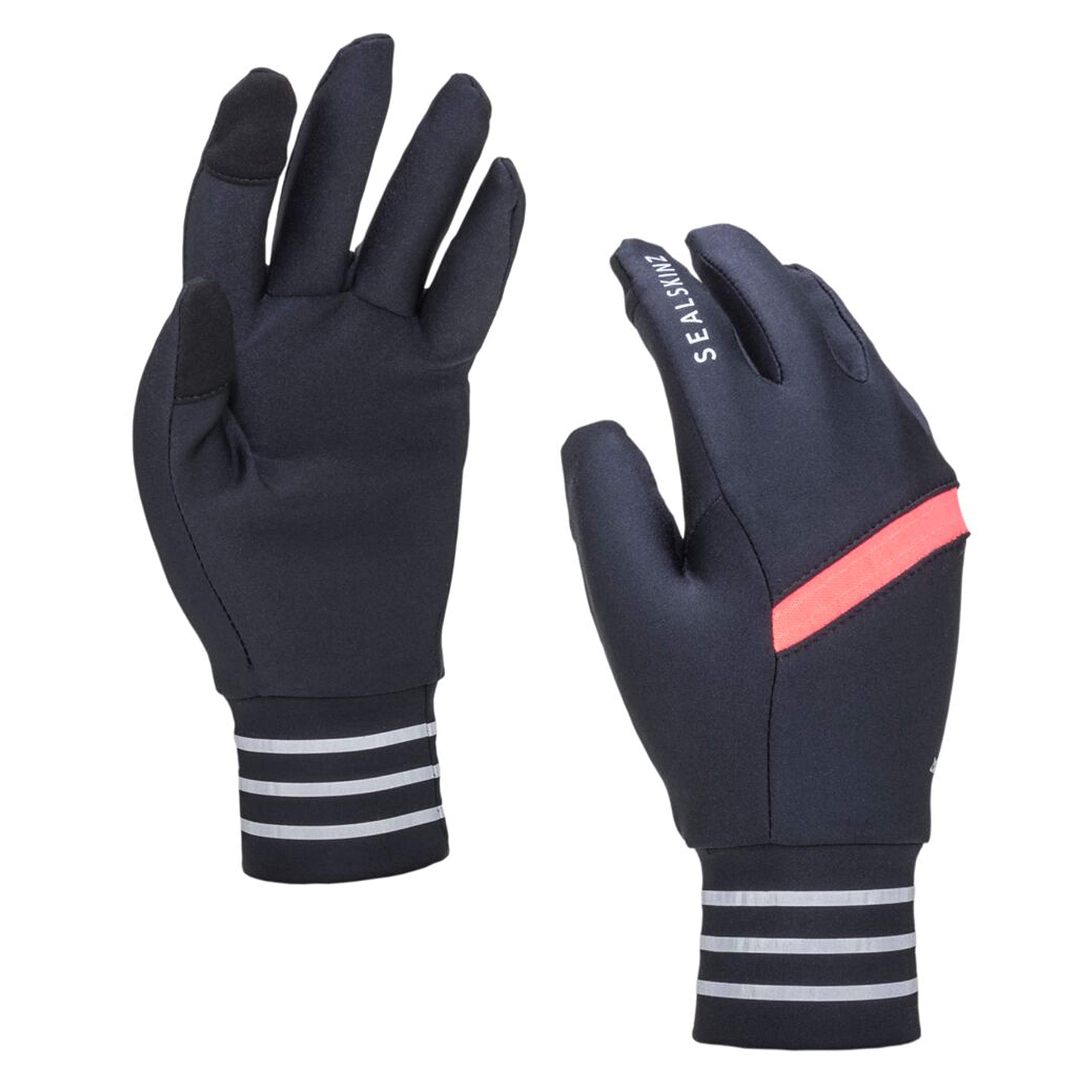 SEALSKINZ Unisex Waterproof Reflective Gloves for Cycling, Running & Outdoor Activities - High Visibility Safety Gear for Cold Weather