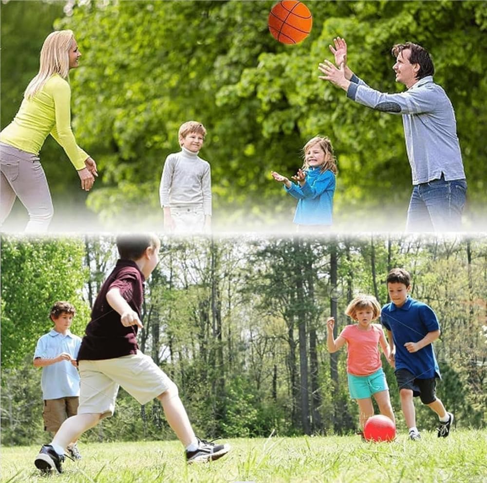 Silent Basketball for Indoor Training - No.7 (24cm) Orange Foam Quiet Basketball for Youth Athletes - Perfect for Home, Gym & Apartment Practice Without Disturbing Others