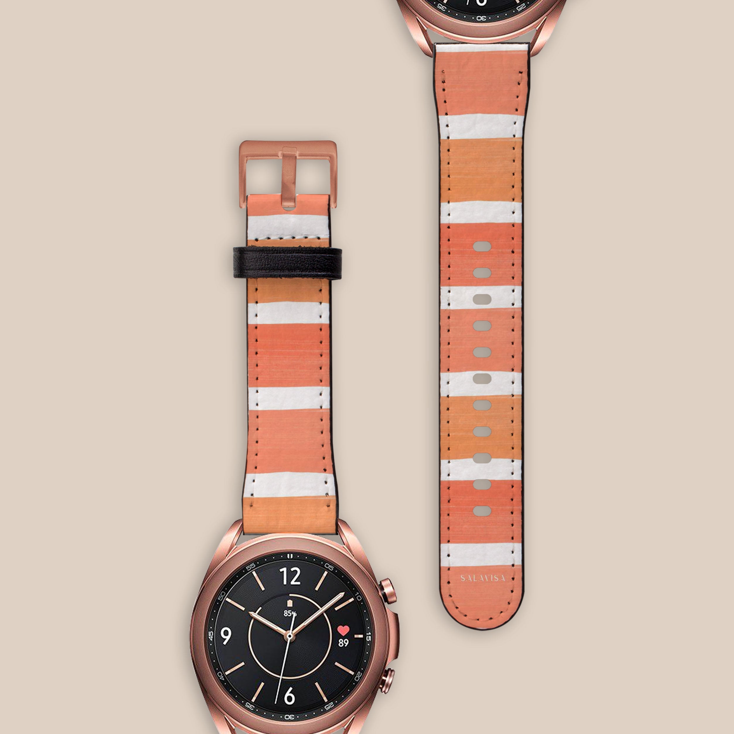 Galaxy Watch Band with Sunset Stripes Design - Stylish & Durable Replacement Strap for Samsung Galaxy Watch - Perfect for Workouts, Daily Wear & Outdoor Activities