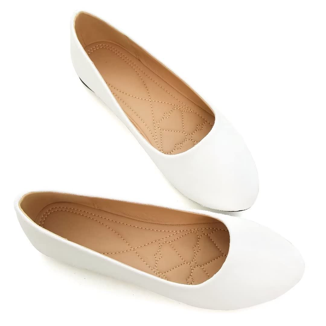 Stunning Women's Cute Slip-On Ballet Flats - Soft Comfortable Classic Pointed Toe Shoes for Work, Office & Casual Wear