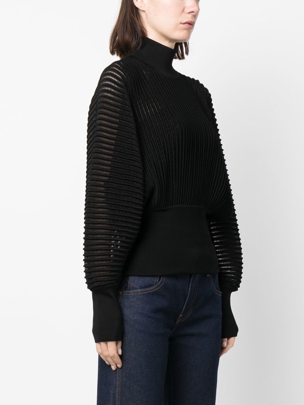 Alaia Black Sweaters for Women - Soft & Stylish Knit Pullover for Casual Wear & Office Outfits