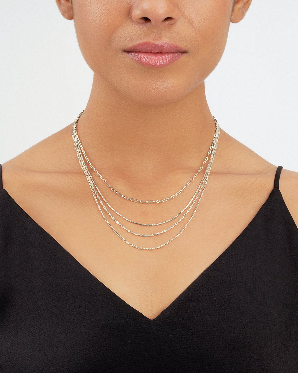Elegant Multi Chain Layered Necklace for Women - Trendy Gold & Silver Layered Necklace Jewelry - Perfect for Daily Wear, Parties & Special Occasions