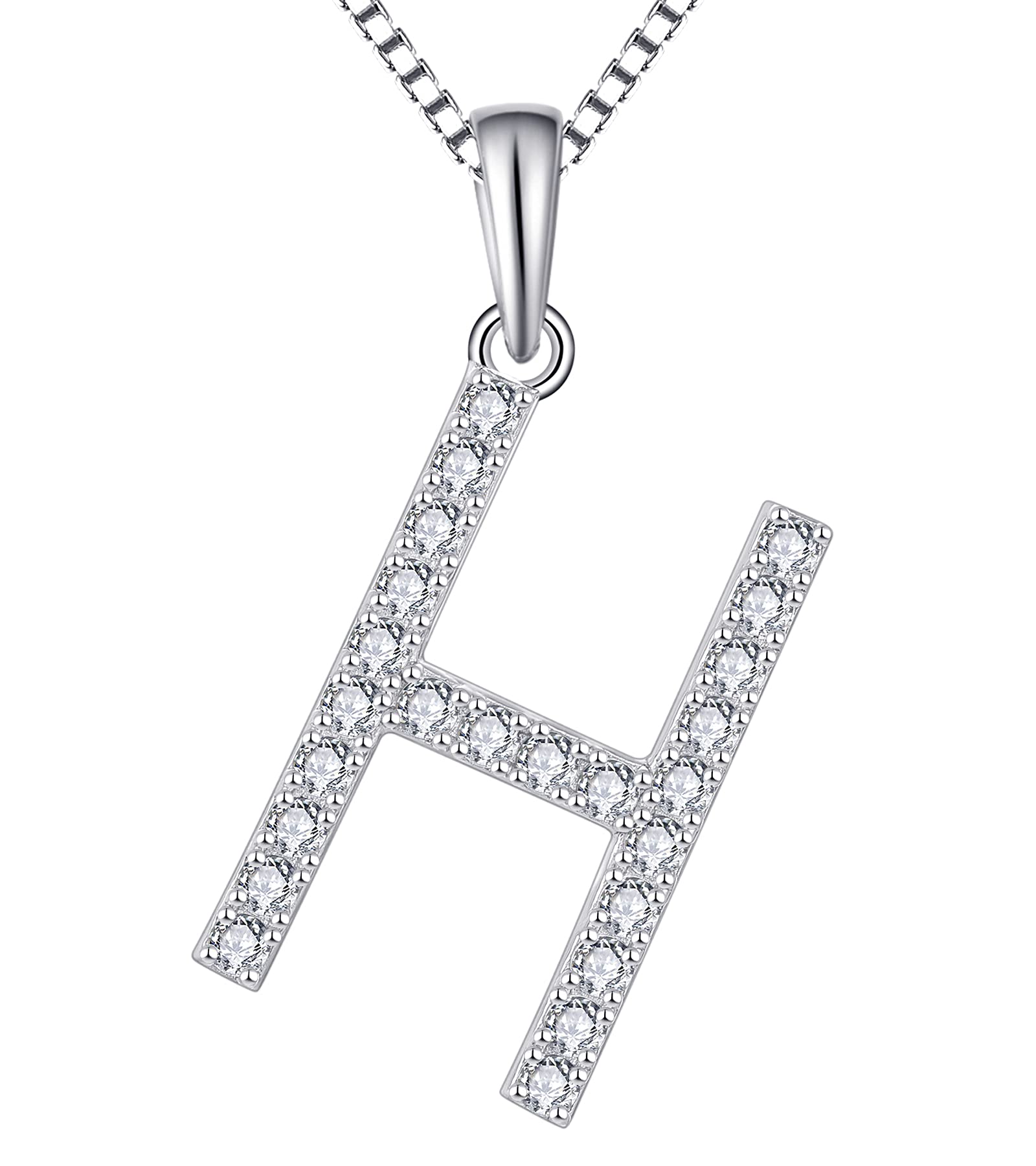 YL Initial Necklace - 925 Sterling Silver Alphabet Pendant Necklace for Women | Personalized Letter Jewelry Gift for Her | Perfect for Birthdays, Anniversaries & Everyday Wear
