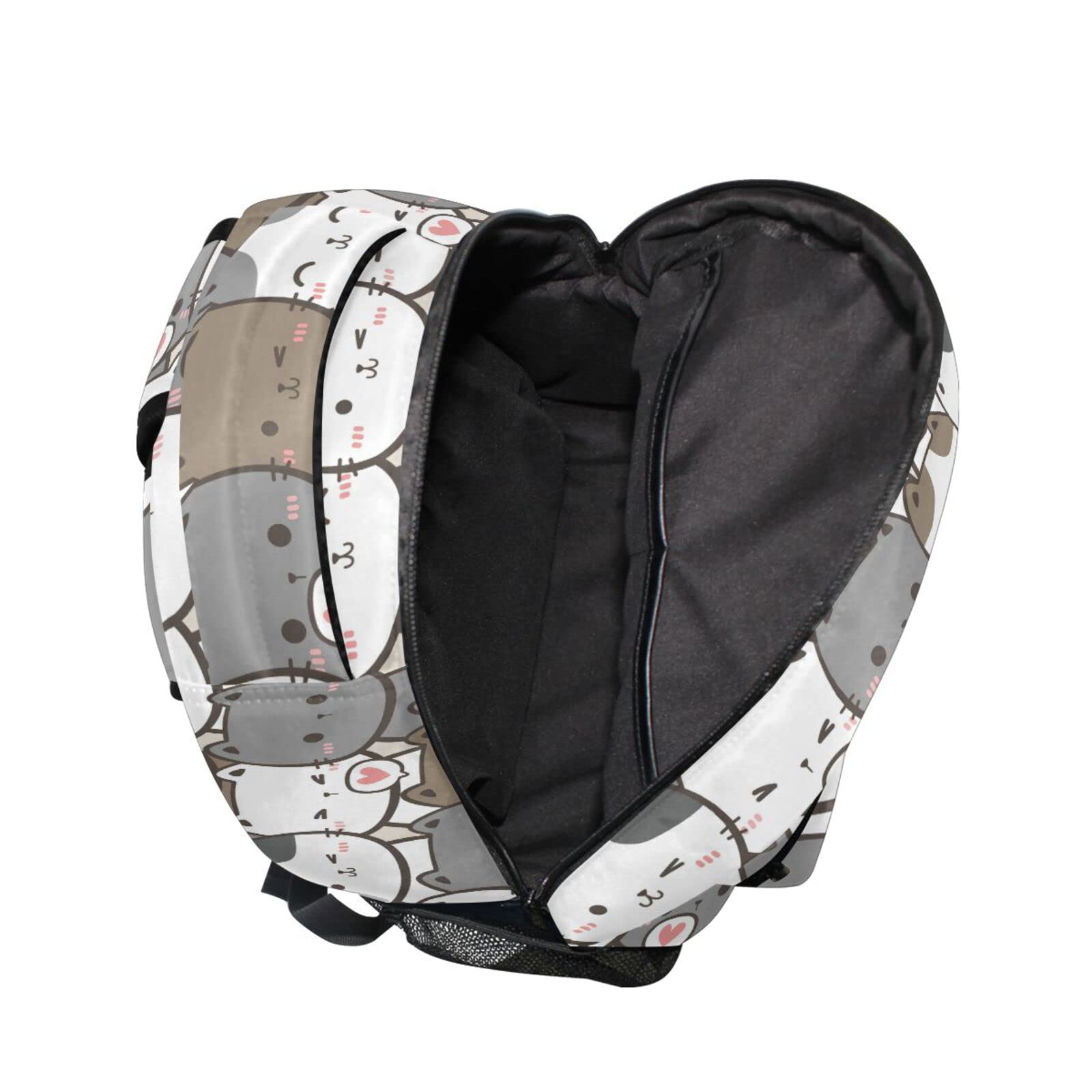 Cute Grey Cat Backpack for Women & Men - School, Travel & Laptop Bag