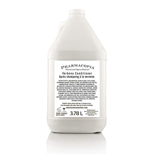 Pharmacopia Natural Organic Verbena Hair Conditioner - 1 Gallon for Salon & Home Use - Hydrating & Nourishing Treatment for All Hair Types