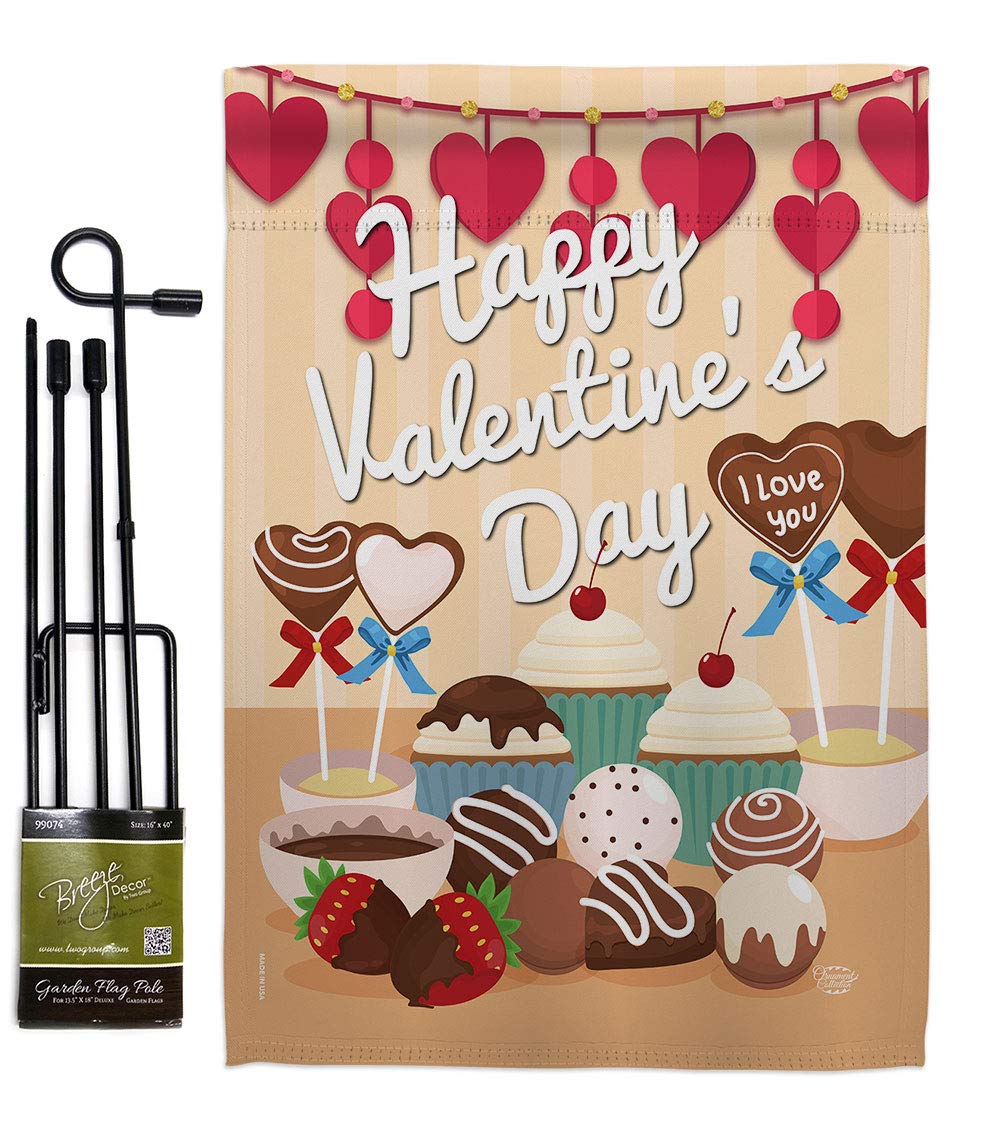 Valentine's Day Garden Flag Set - Romantic Yard Decor for Couples & Homes