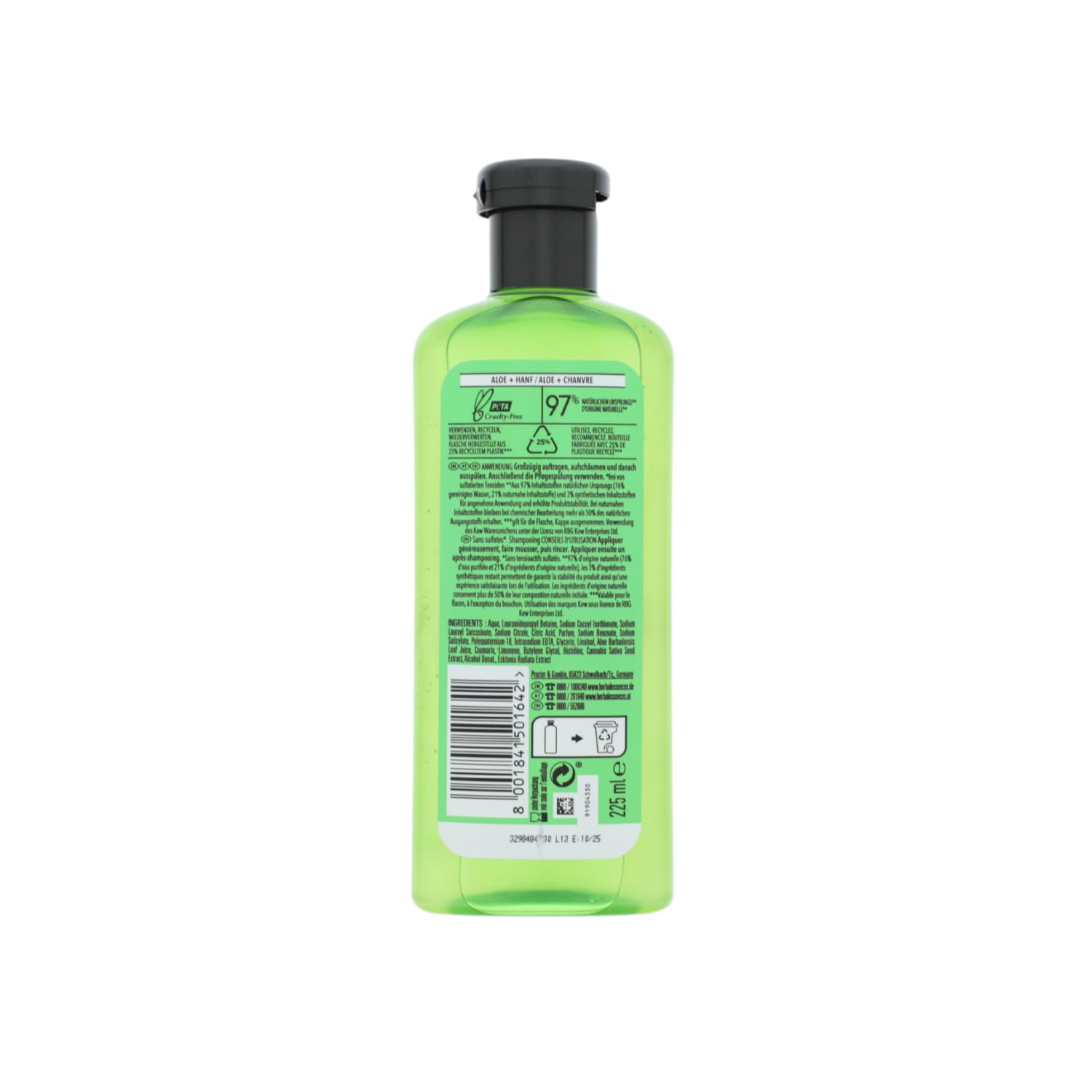 Herbal Essences Pure Renew & Smooth Sulfate Shampoo 6-Pack (6 x 225ml) with Aloe Vera & Hemp for Women - Silicone-Free Hair Care for Dry, Damaged Hair - Perfect for Daily Hydration & Smoothing