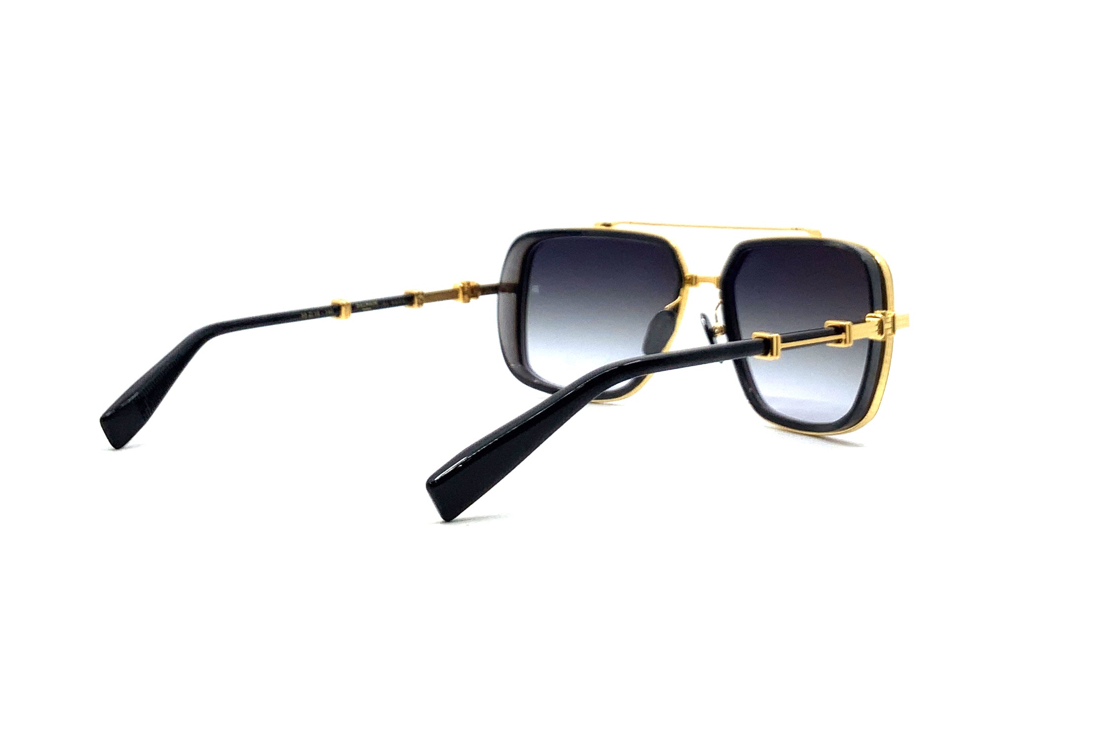 Balmain Officier Gold & Grey Sunglasses - Luxury Designer Shades for Men & Women - Perfect for Outdoor Activities, Travel, and Fashion Statements