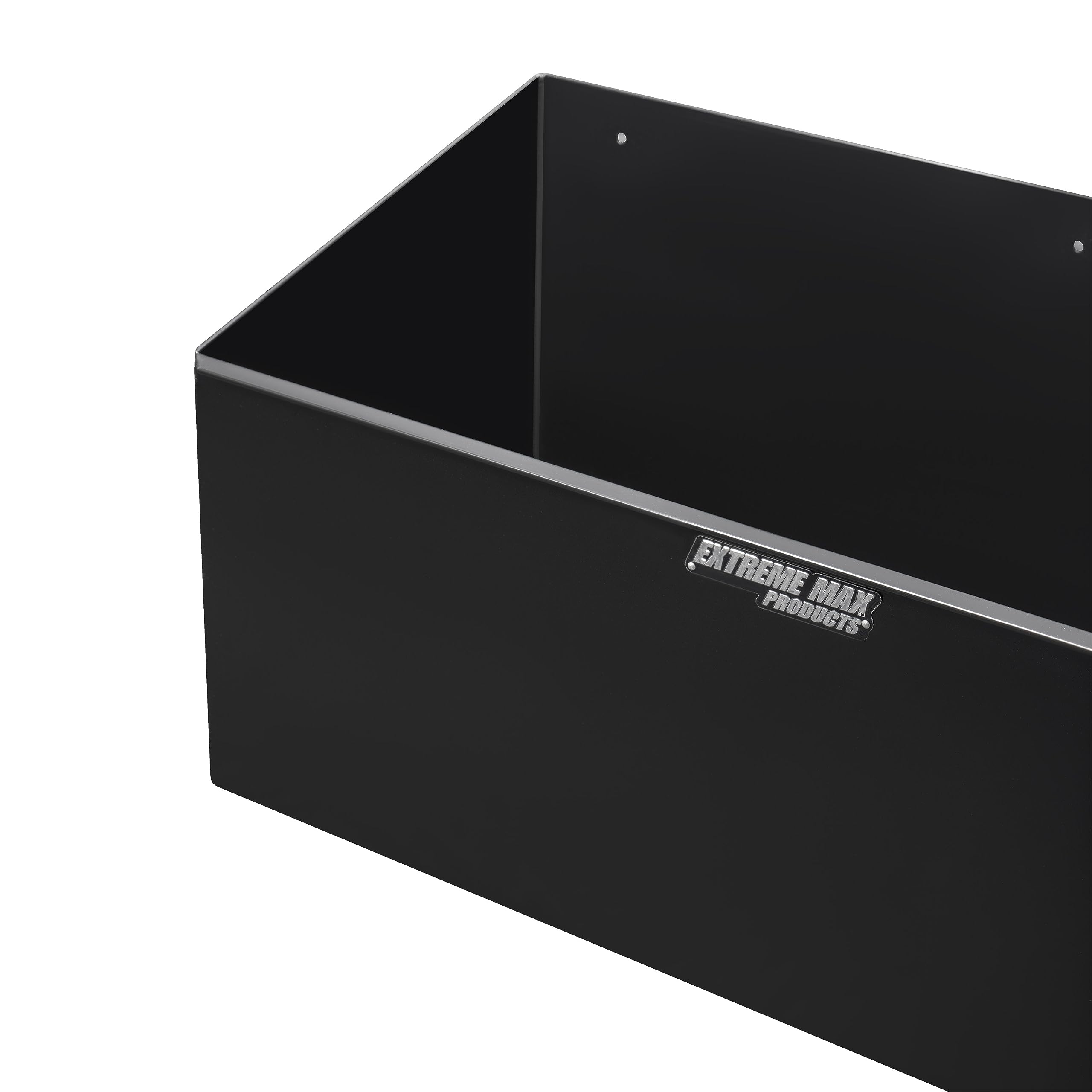 Extreme Max 5001.6154 Heavy-Duty Aluminum Dual Fuel Jug Holder - Fits Two 5 Gallon Gas Cans - Garage, Workshop & Race Trailer Storage Organizer - Black - Perfect for Automotive, Marine & Outdoor Fuel Storage