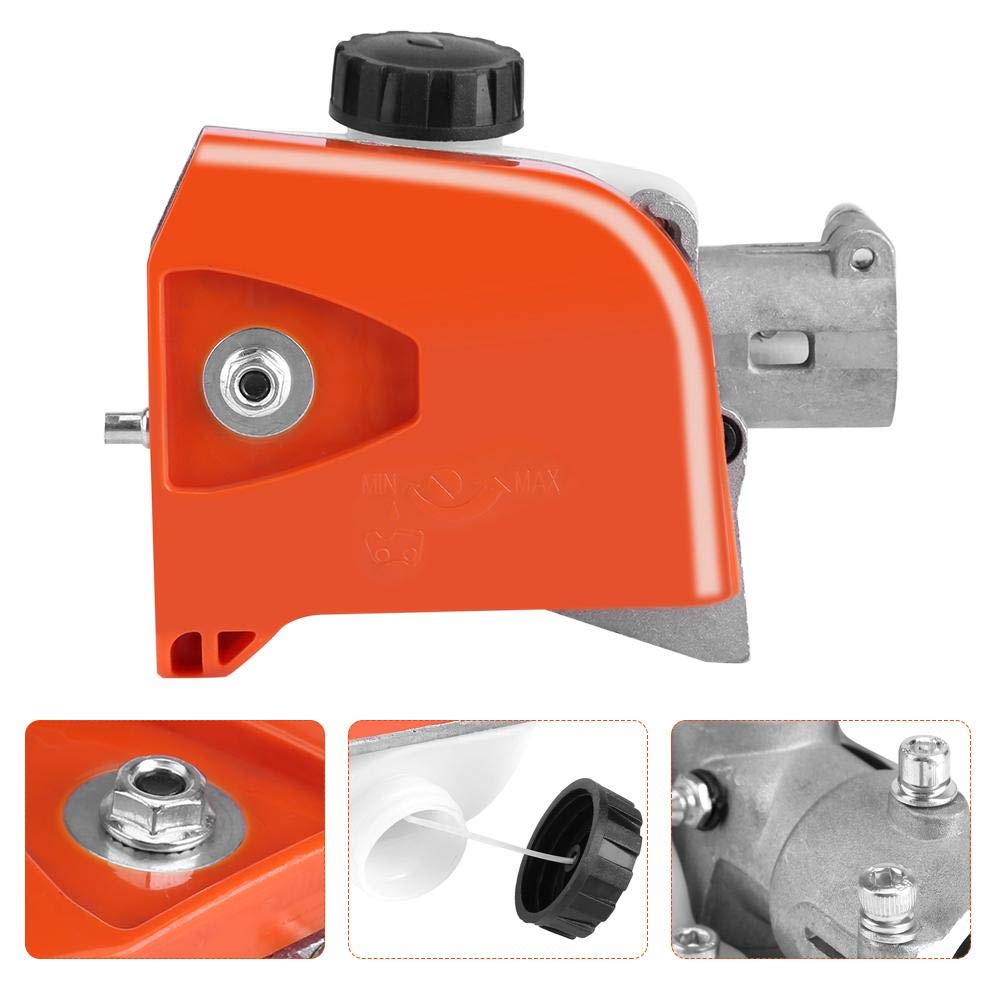 **26mm Chainsaw Gearbox Head - Orange Spline Gear Head for Pole Saw & Tree Cutter - Lawn Mower Attachment Tool (9 Spline) - Perfect for Landscaping, Tree Trimming & DIY Projects**