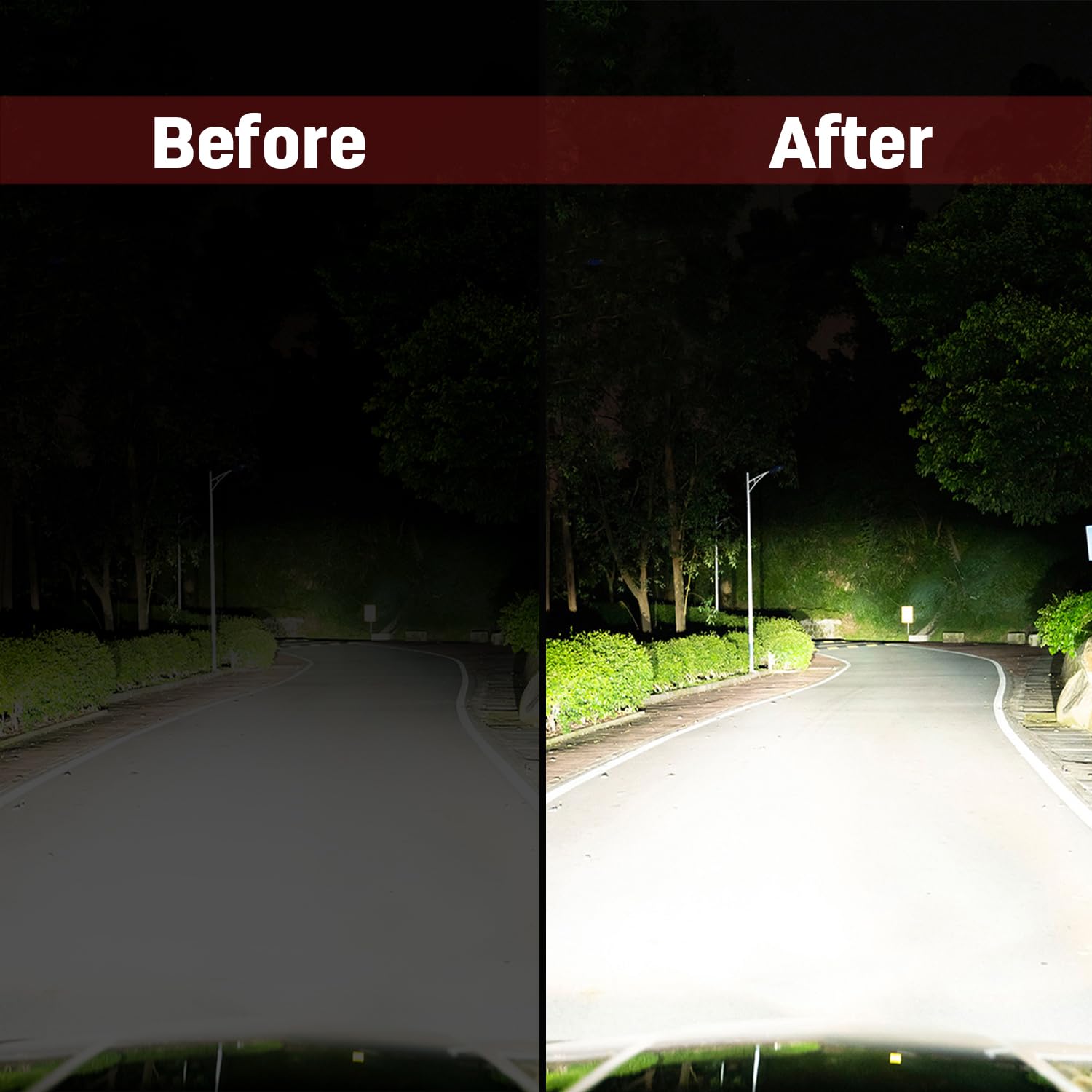 ECCPP Replacement Headlight Assembly for Honda Civic 2006-2011 - Driver & Passenger Side - High Performance LED Headlights for Night Driving & Foggy Conditions