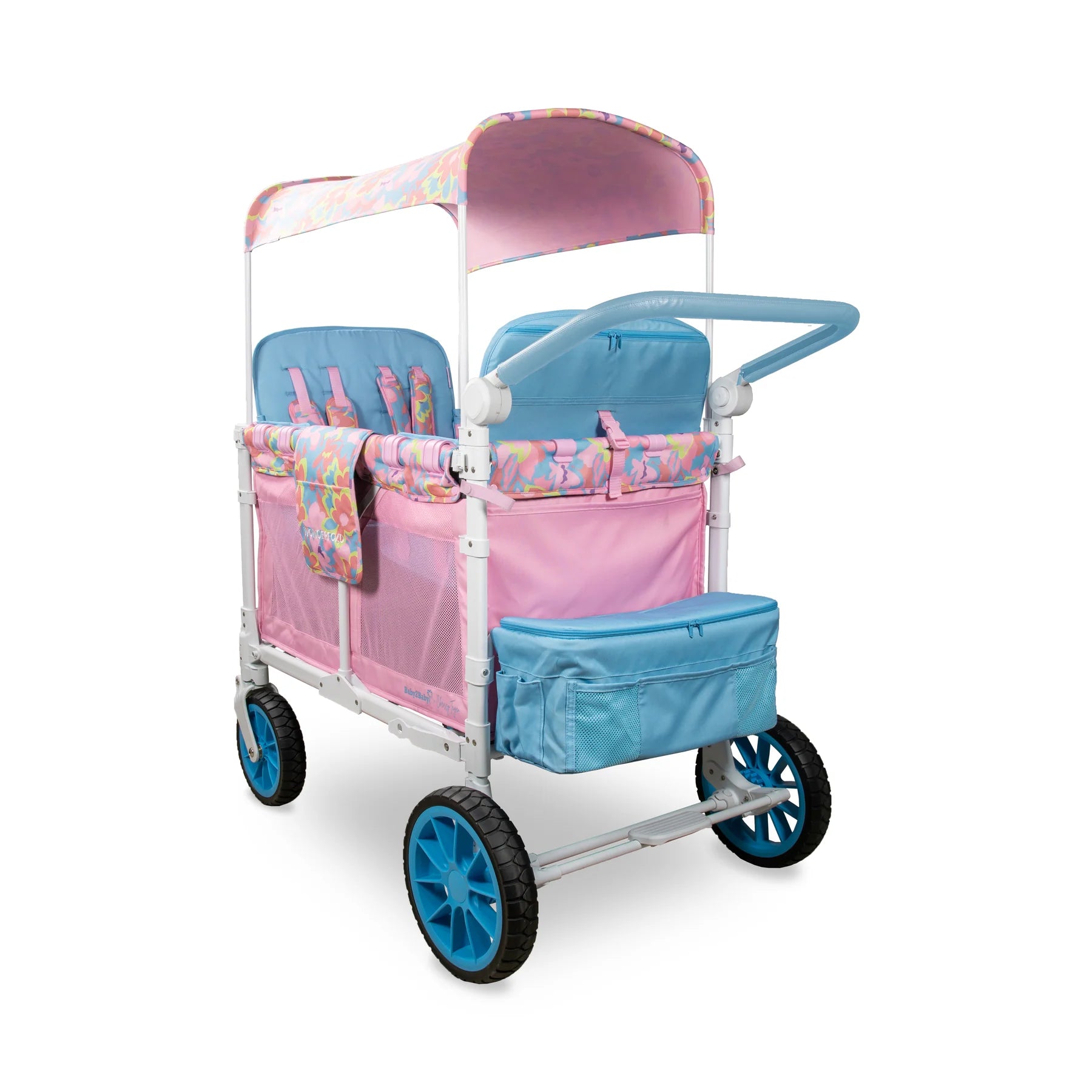 WonderFold W4 Petal Pop Stroller Wagon - Limited Edition Baby Stroller & Wagon Hybrid for Outdoor Adventures, Park Visits, and Beach Trips