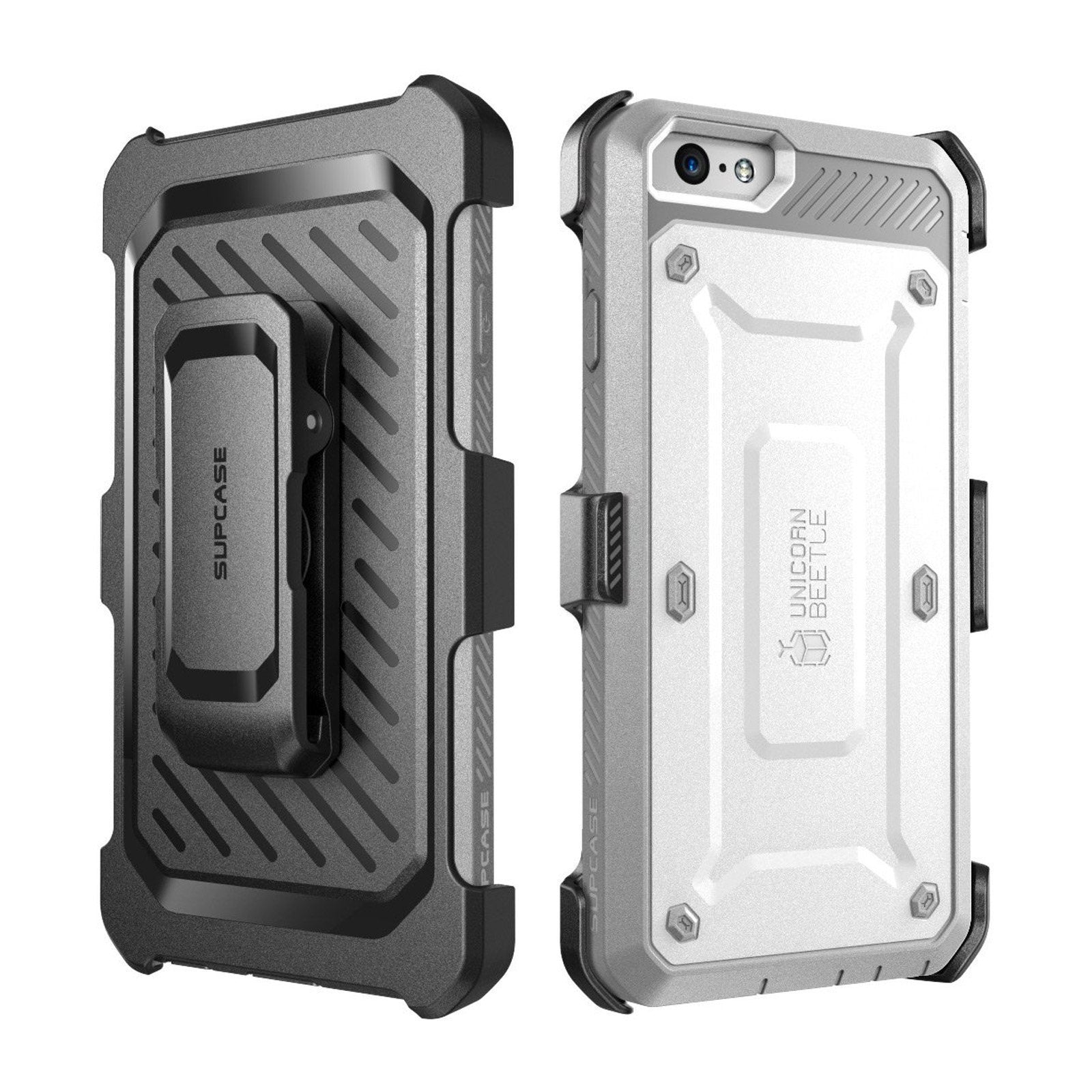 iPhone 6/6S Unicorn Beetle Pro Rugged Holster Case with Built-in Screen Protector | Heavy Duty Full Body Protection Case | Perfect for Outdoor Activities, Construction Work & Extreme Sports (White)
