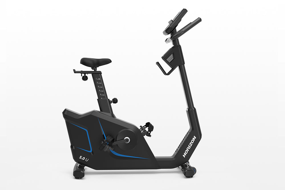 Horizon 5.0 U Upright Exercise Bike for Home Gym - Indoor Cycling Bike with Adjustable Seat & Resistance - Perfect for Cardio Workouts & Weight Loss