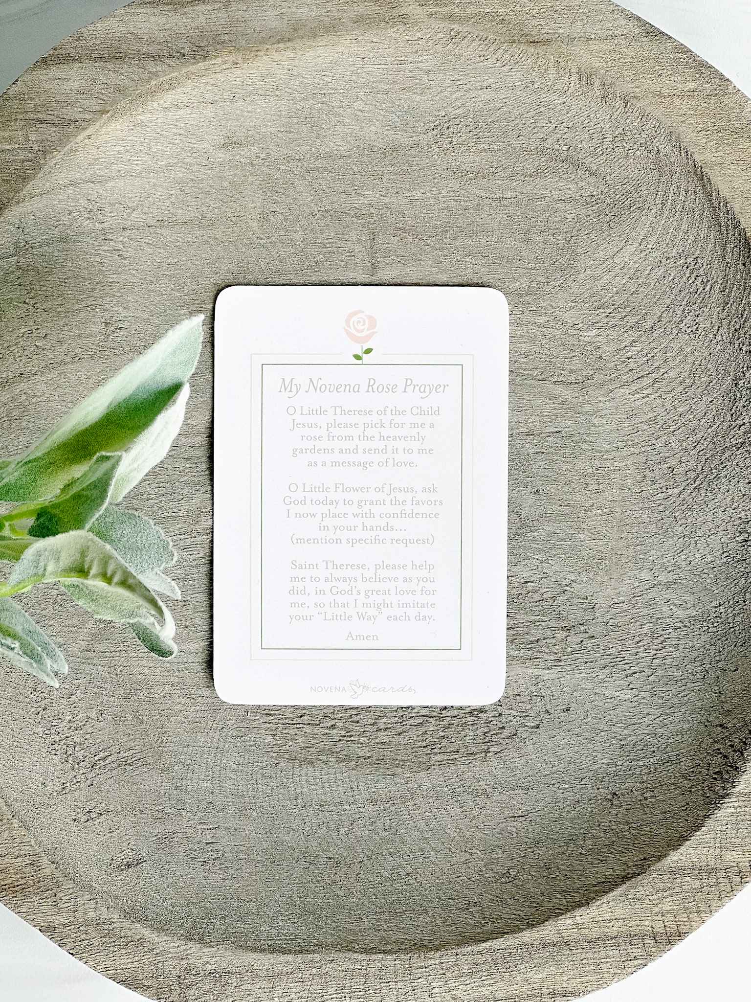 St. Therese of Lisieux Novena Rose Prayer Card - Catholic Devotional Card for Prayer, Meditation & Spiritual Growth - Perfect for Home Altars, Church Groups & Personal Worship