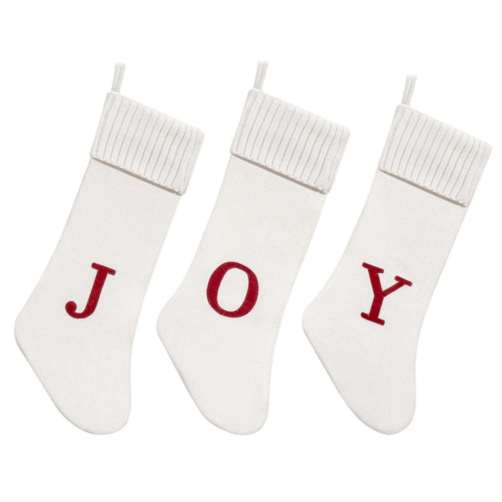 Cozy Cable Knit Christmas Stockings - Large Wool Xmas Socks for Fireplace Decor, Gift Bags & Tree Ornaments | Perfect for Holiday Home Decor, Party Favors & Festive Gift Giving