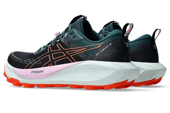 ASICS Gel-Trabuco 13 Women's Trail Running Shoes (B Width) - Black/Nova Orange | Lightweight Cushioned for Hiking & Outdoor Adventures
