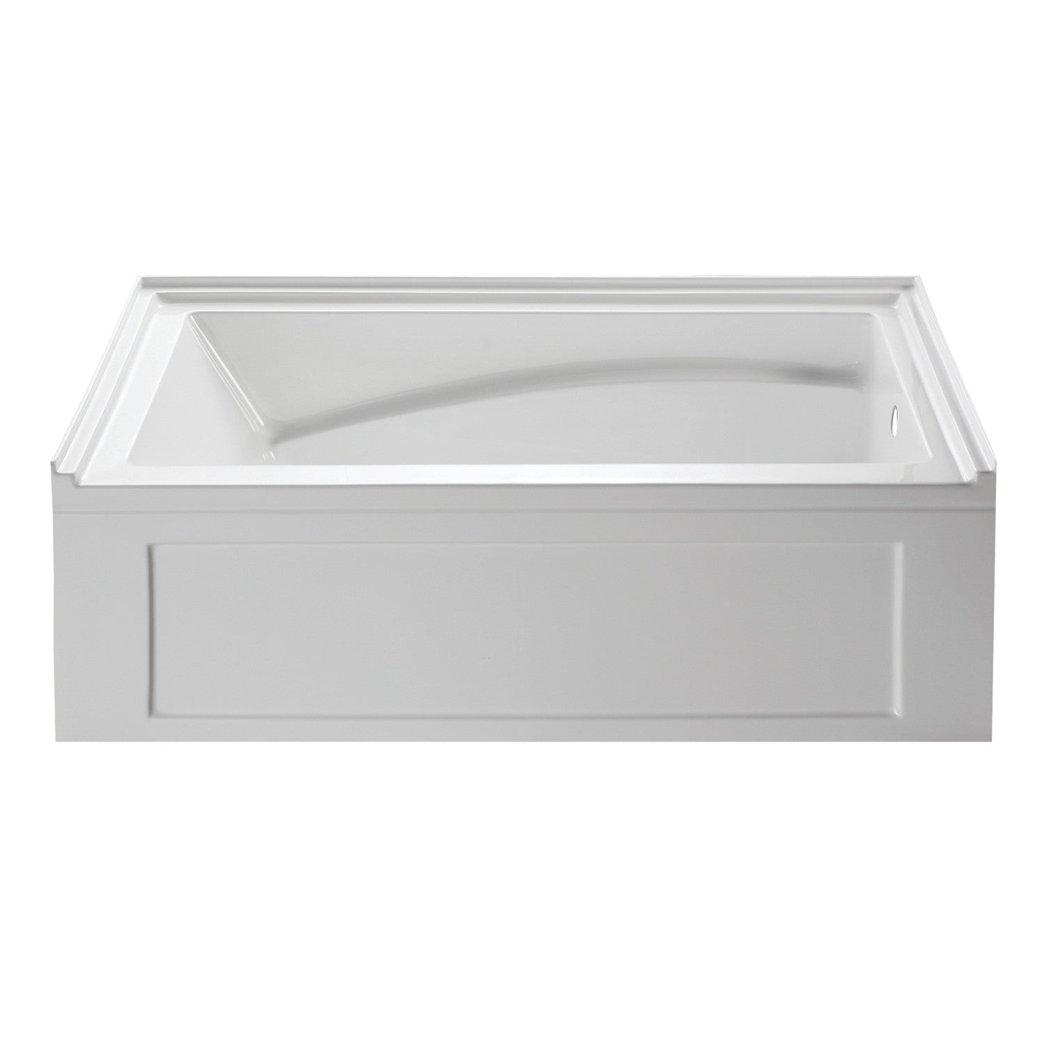 Aqua Eden VTAM6032R22B 60-Inch Acrylic Rectangular 3-Wall Alcove Bathtub with Armrest & Anti-Skid Surface, Right-Hand Drain, Glossy White – Perfect for Modern Bathrooms, Spa-Like Relaxation at Home