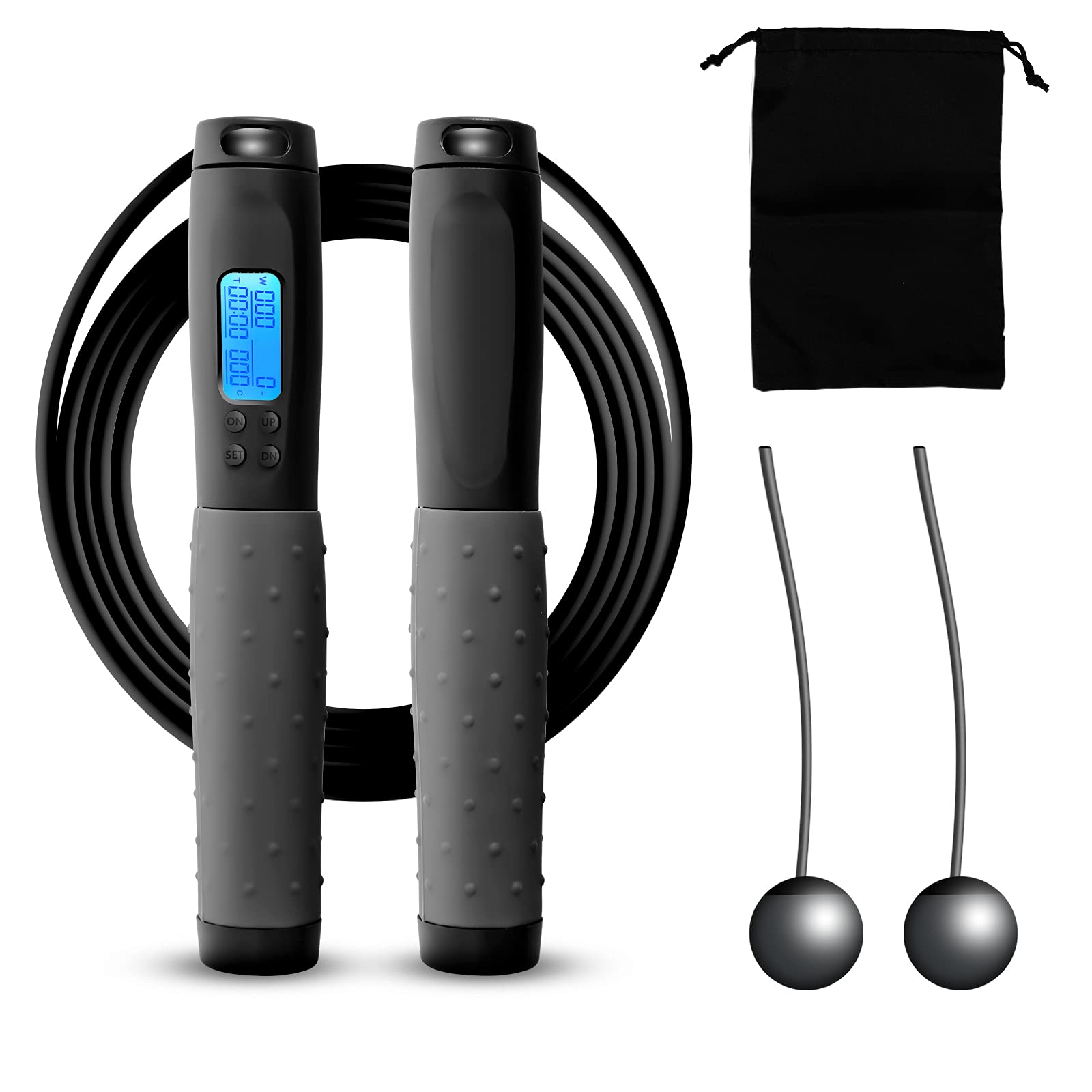 Uten Premium Jump Rope for Adults & Kids - High-Speed Ball Bearing Skipping Rope with 6