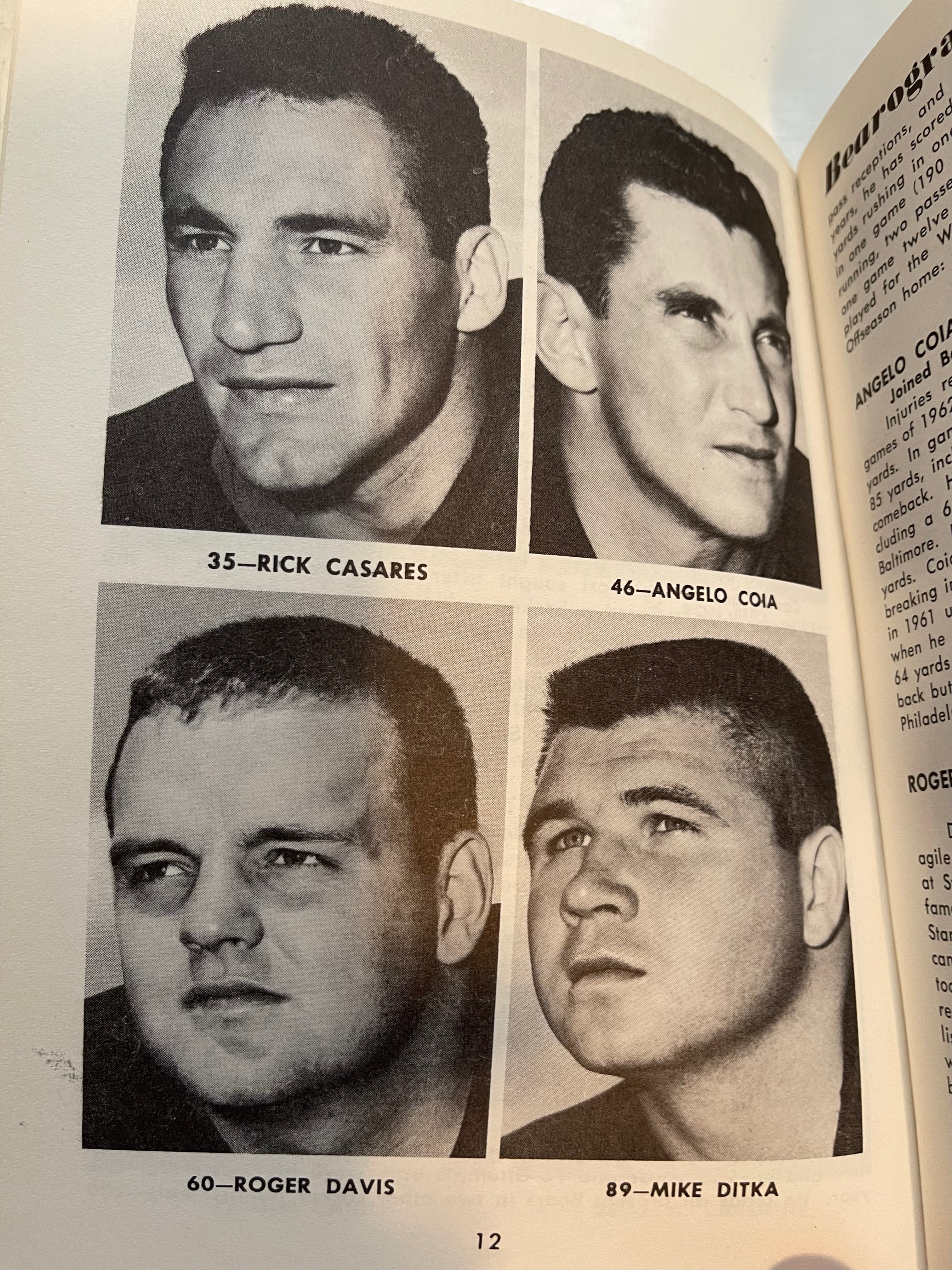 1963 Chicago Bears Rare Media Press Guide - Vintage NFL Collectible for Fans & Memorabilia Enthusiasts - Perfect for Display, Gifts & Sports History Collections