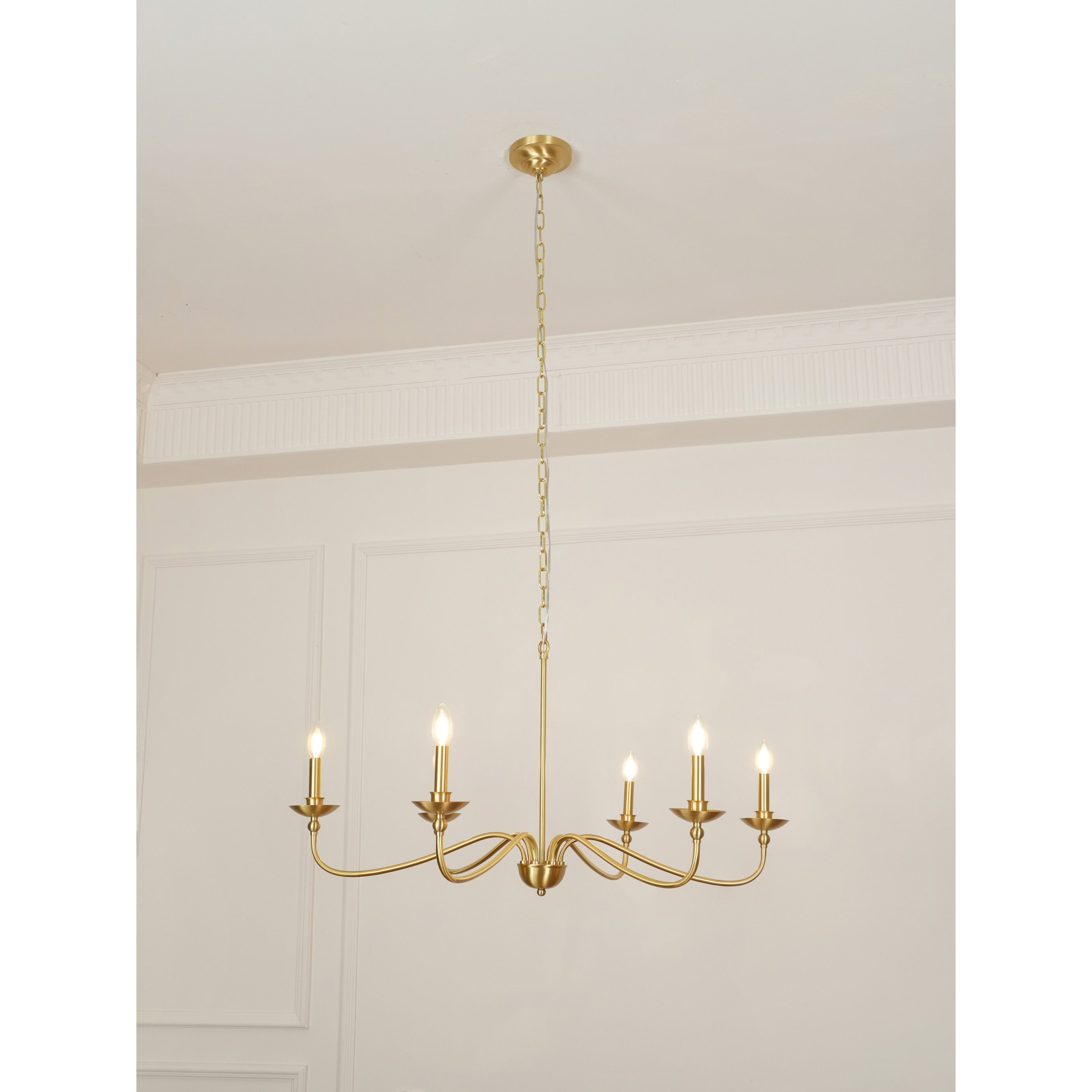 Elegant Eleanor Crystal Chandelier - Modern Ceiling Light Fixture for Dining Room, Bedroom & Living Room Decor
