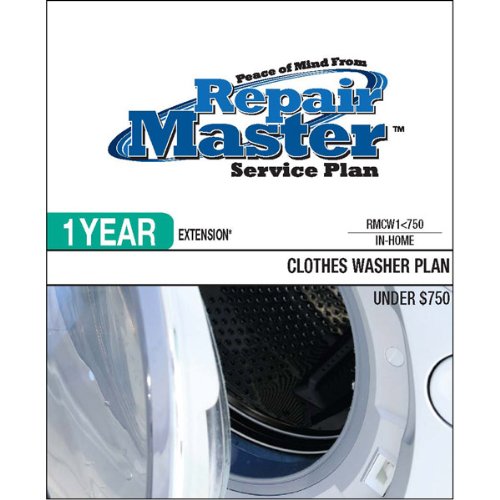 Repair Master 1-Year Extended Warranty for Washing Machines Over $750 - Protect Your High-End Washer for Home Laundry & Heavy Use